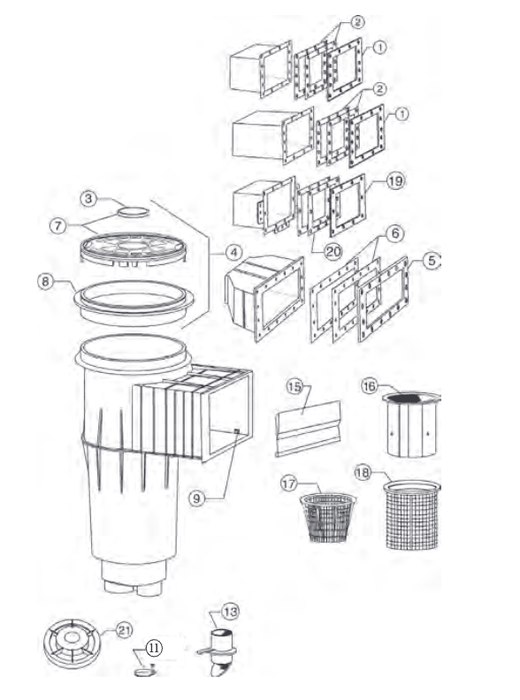 Pentair Admiral Skimmer Replacement Parts