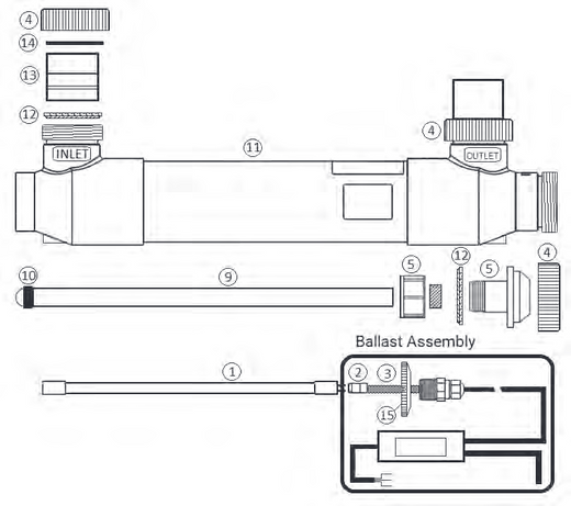 Pentair BioShield UV System Replacement Parts