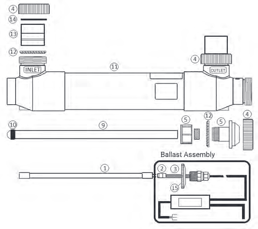 Pentair BioShield UV System Replacement Parts