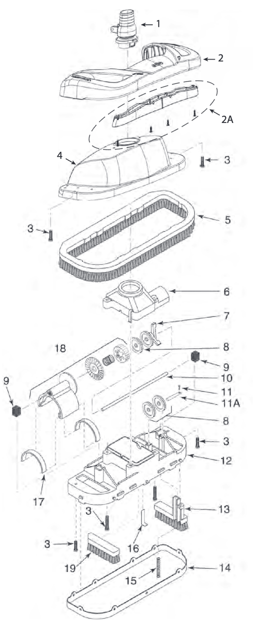 Pentair Dorado Suction-Side Cleaner Replacement Parts