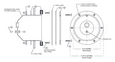 Small Stainless Steel Light Niche