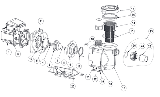 Pentair SuperFlo DOE Pump Replacement Parts