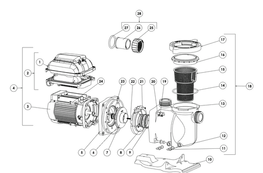 Pentair SuperFlo VS & VST Pump (Before November 2020) Replacement Parts