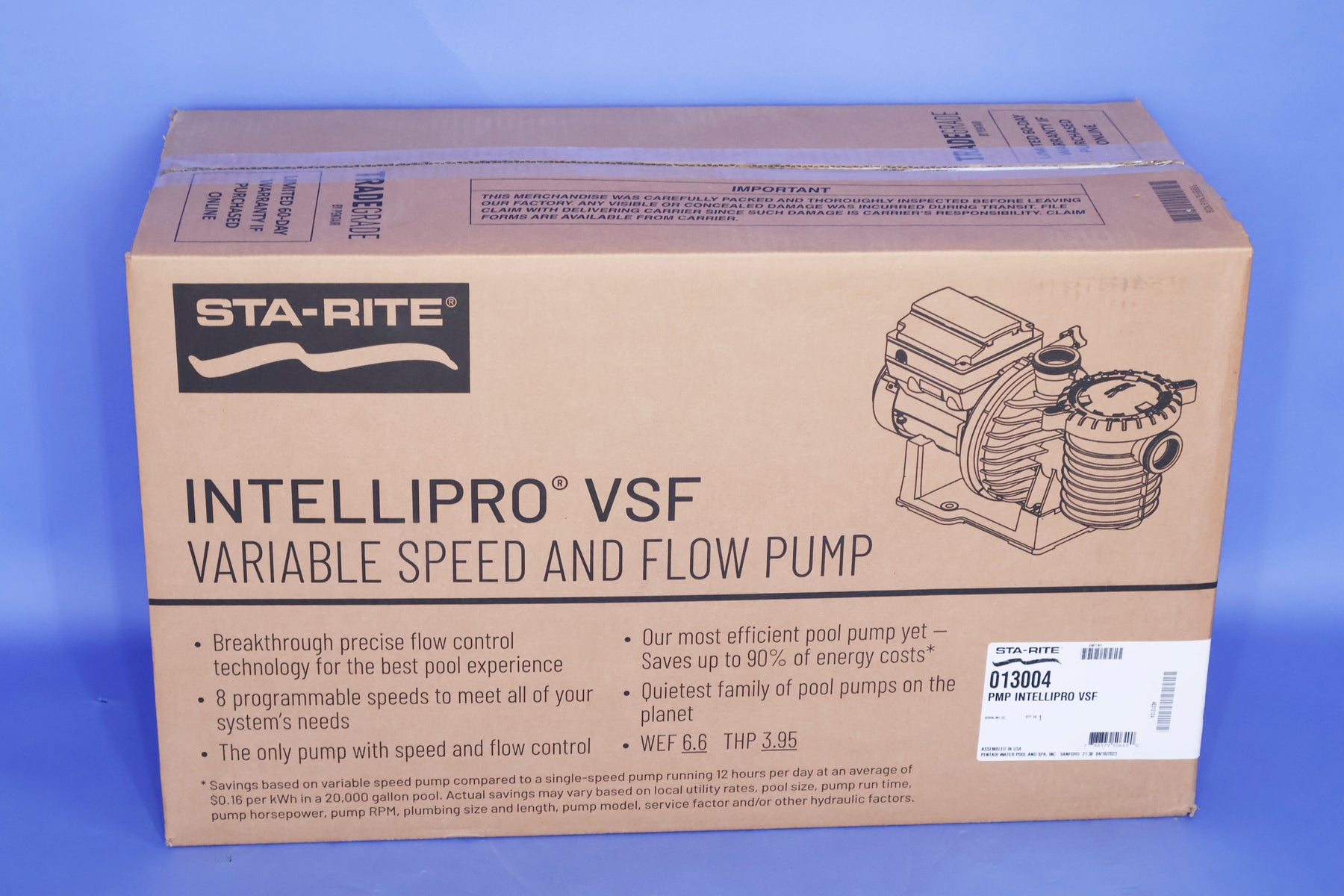 Pentair IntelliPro VSF Variable Speed Pump 3HP 230V 013004