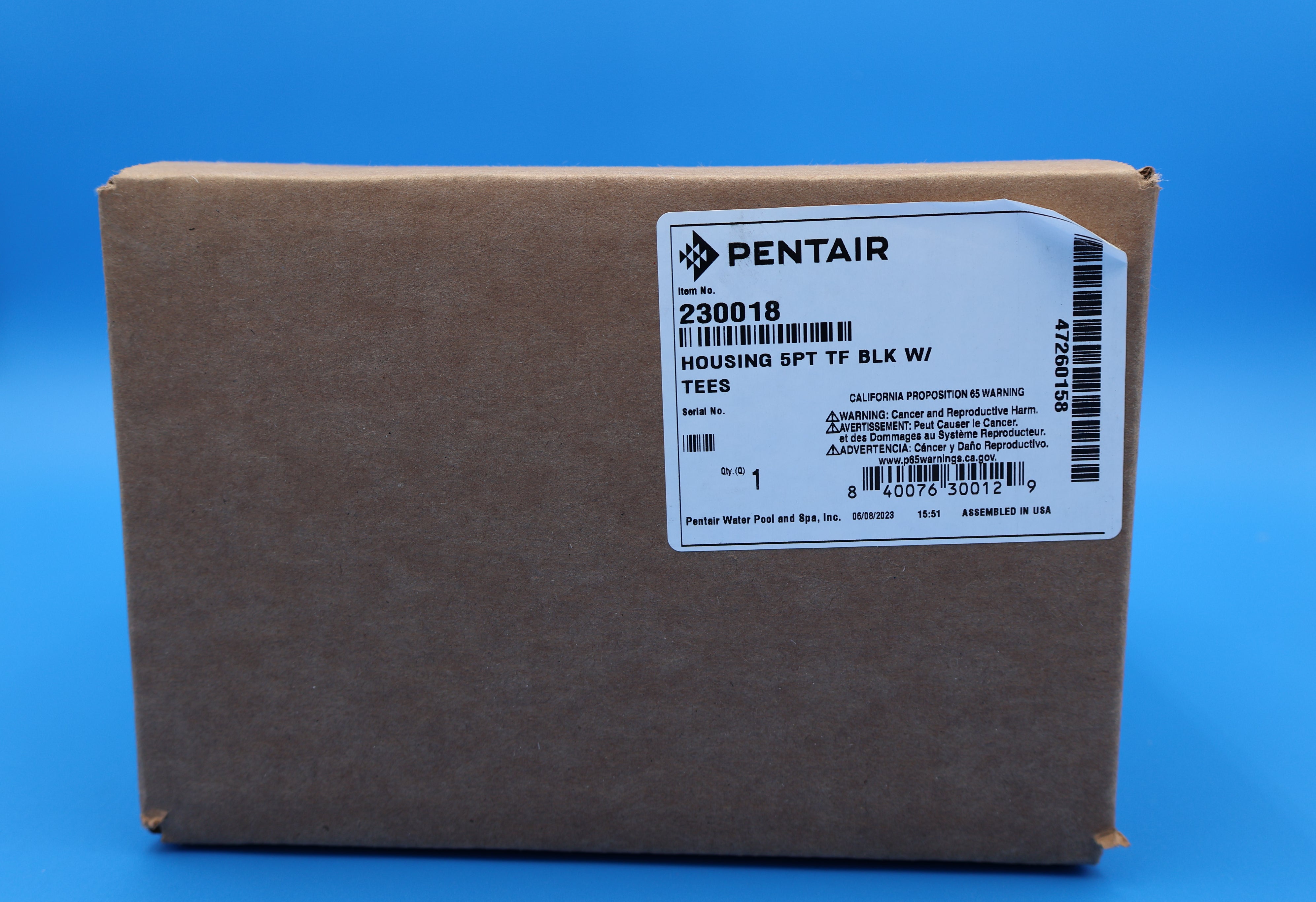 Pentair In-Floor (A&A) Top Feed 5-Port 1.5" Lower Housing 230018