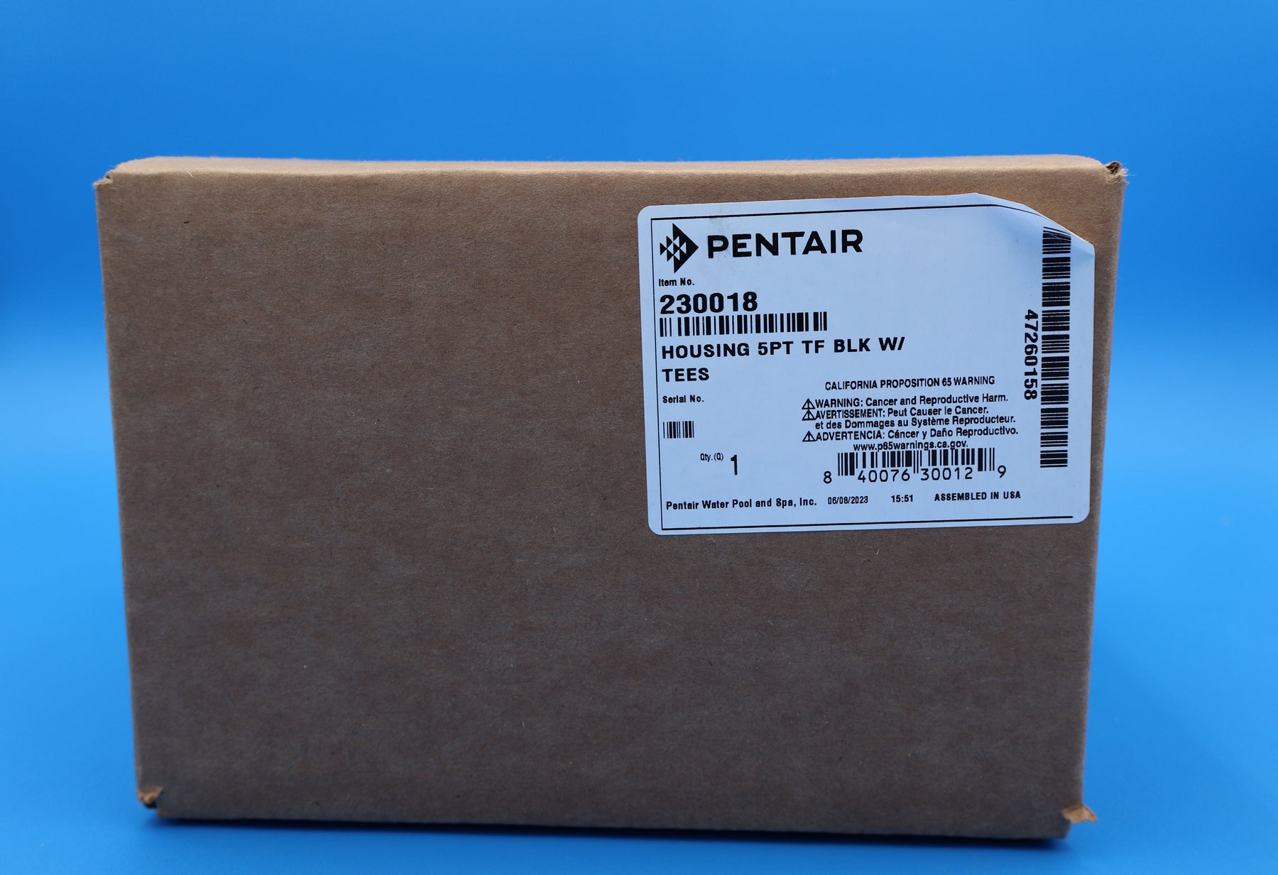 Pentair In-Floor (A&A) Top Feed 5-Port 1.5" Lower Housing 230018