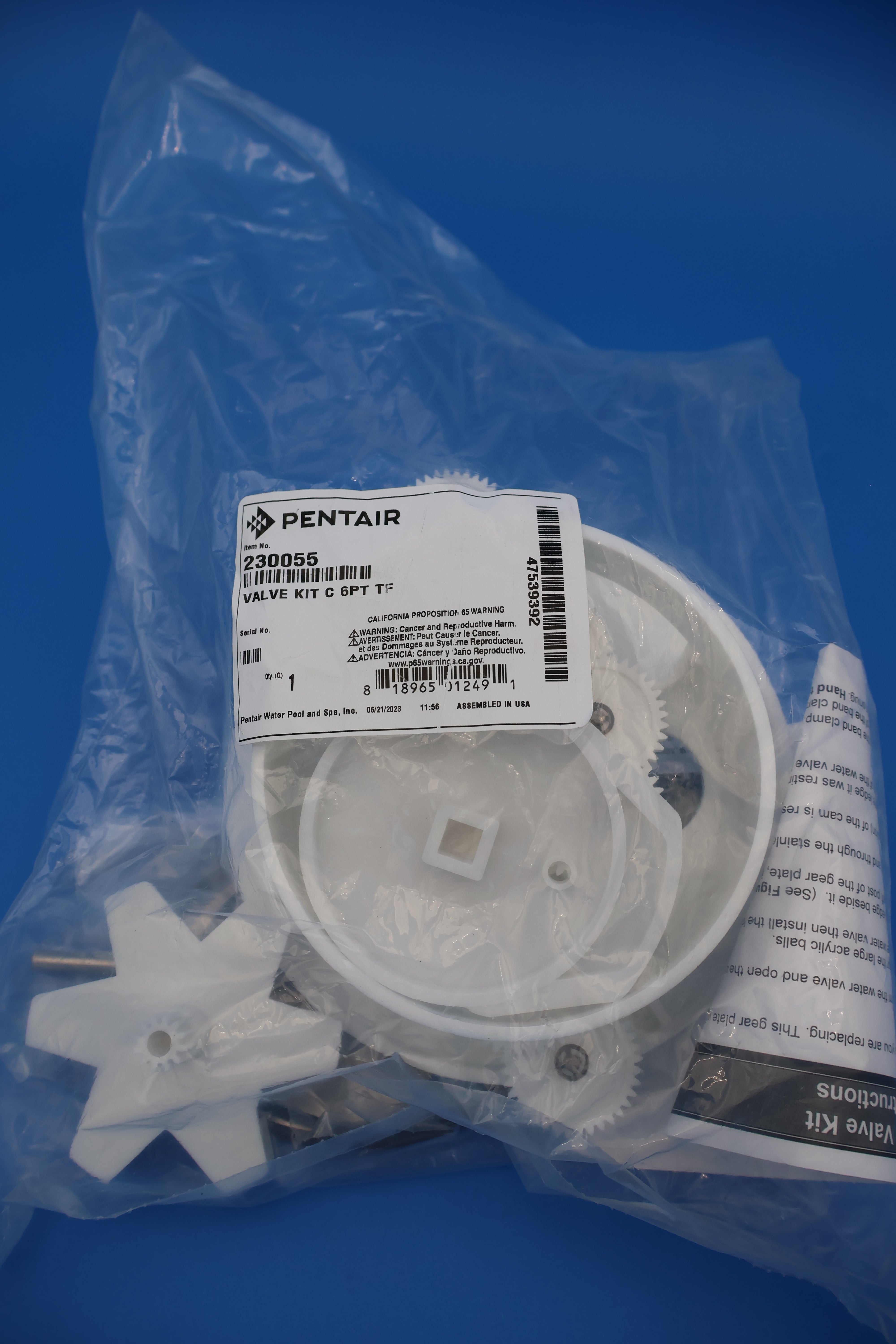 Pentair A&A 6-Port Top Feed Ball Valve Repair Kit 230055 522642