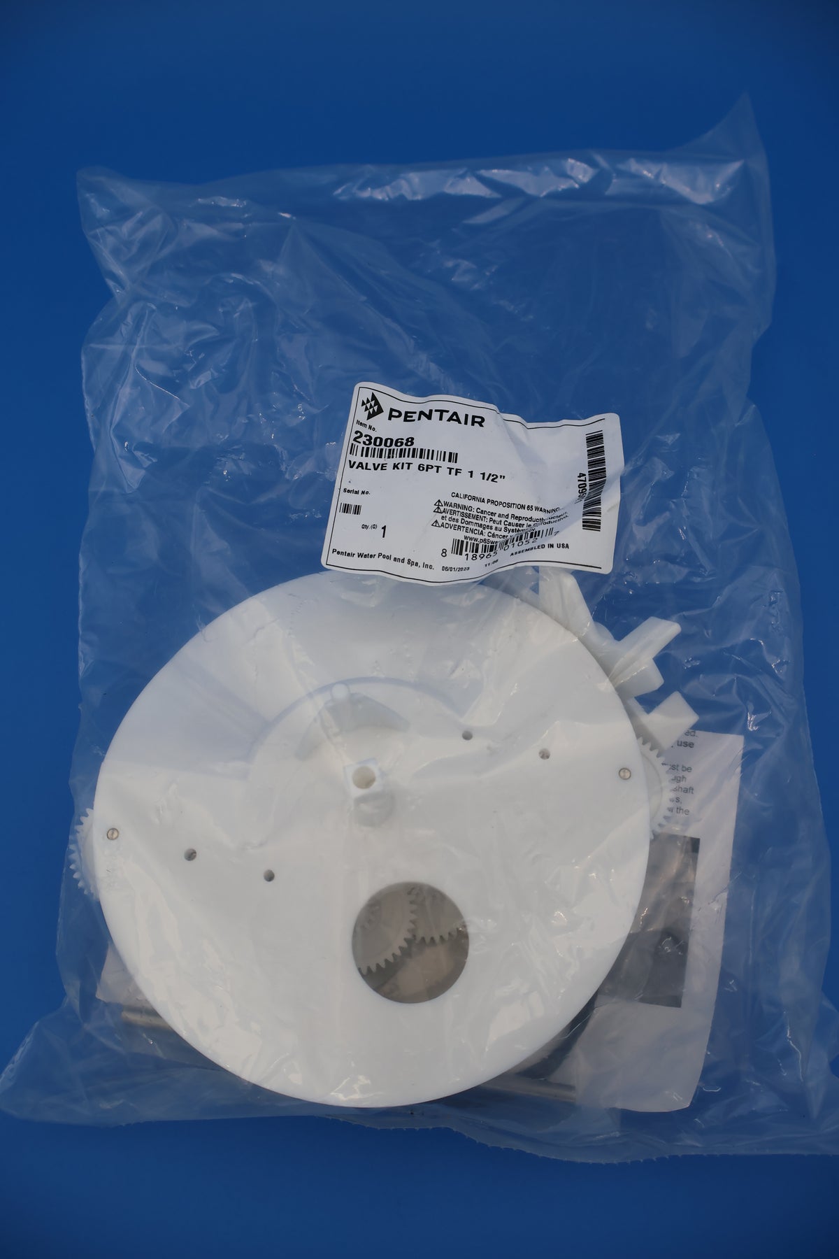 Pentair In-Floor (A&A) Top Feed Complete 6 Port T-Valve Rebuild Gear Kit 230068 540269