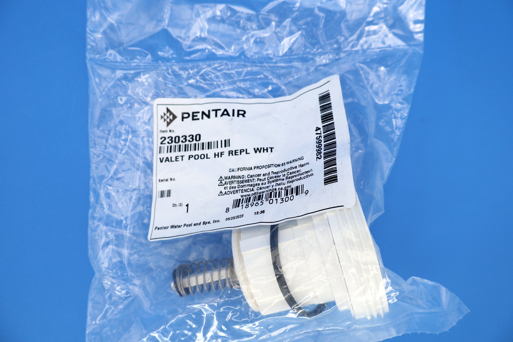 Pentair In-Floor (A&A) Retro-Fit High Flow Pool Valet Replacement Pop Up Head, White 230330 521720