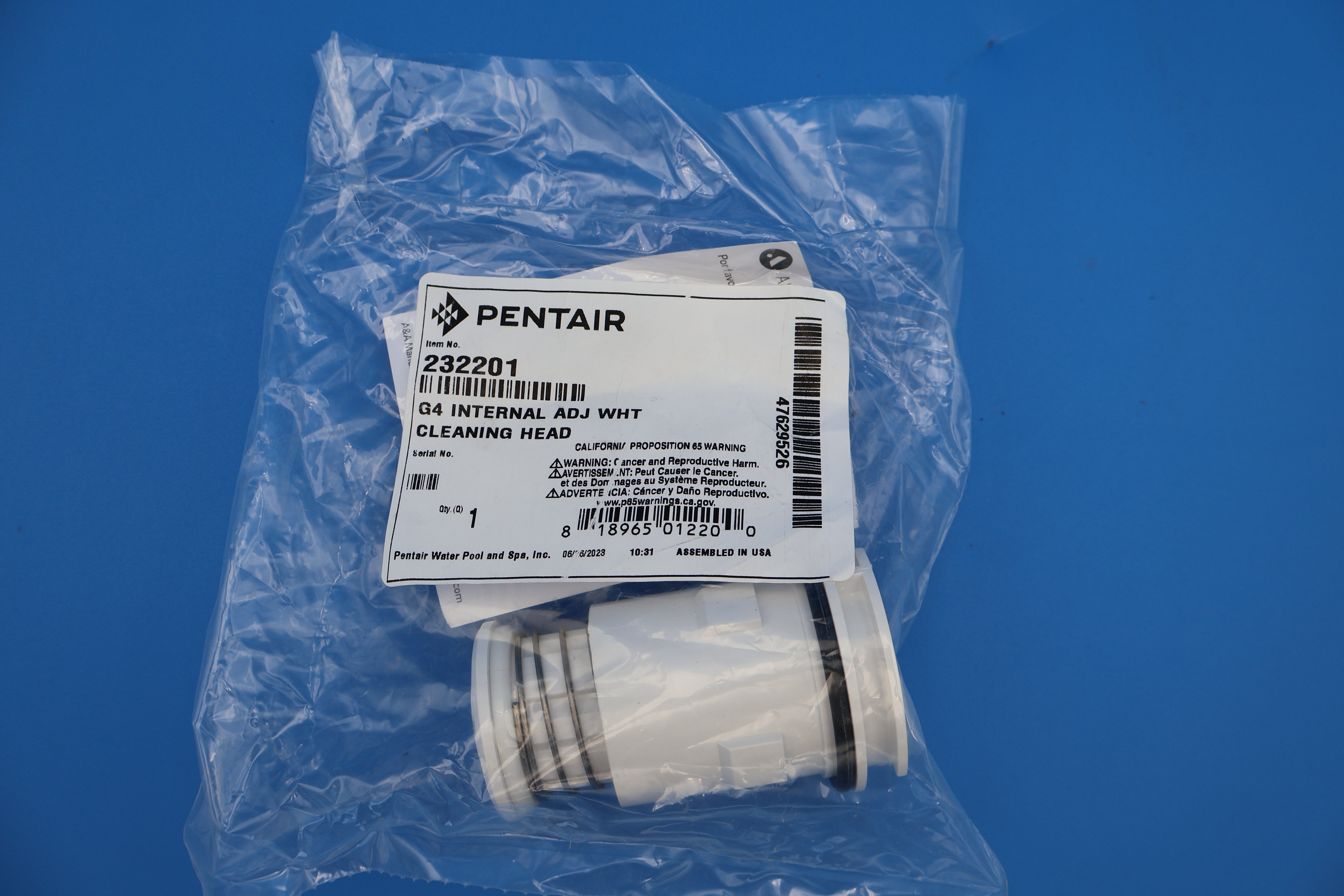 Pentair In-Floor (A&A) Gamma Series 4 Adjustable Flow Pop-Up Head, White 232201 565642