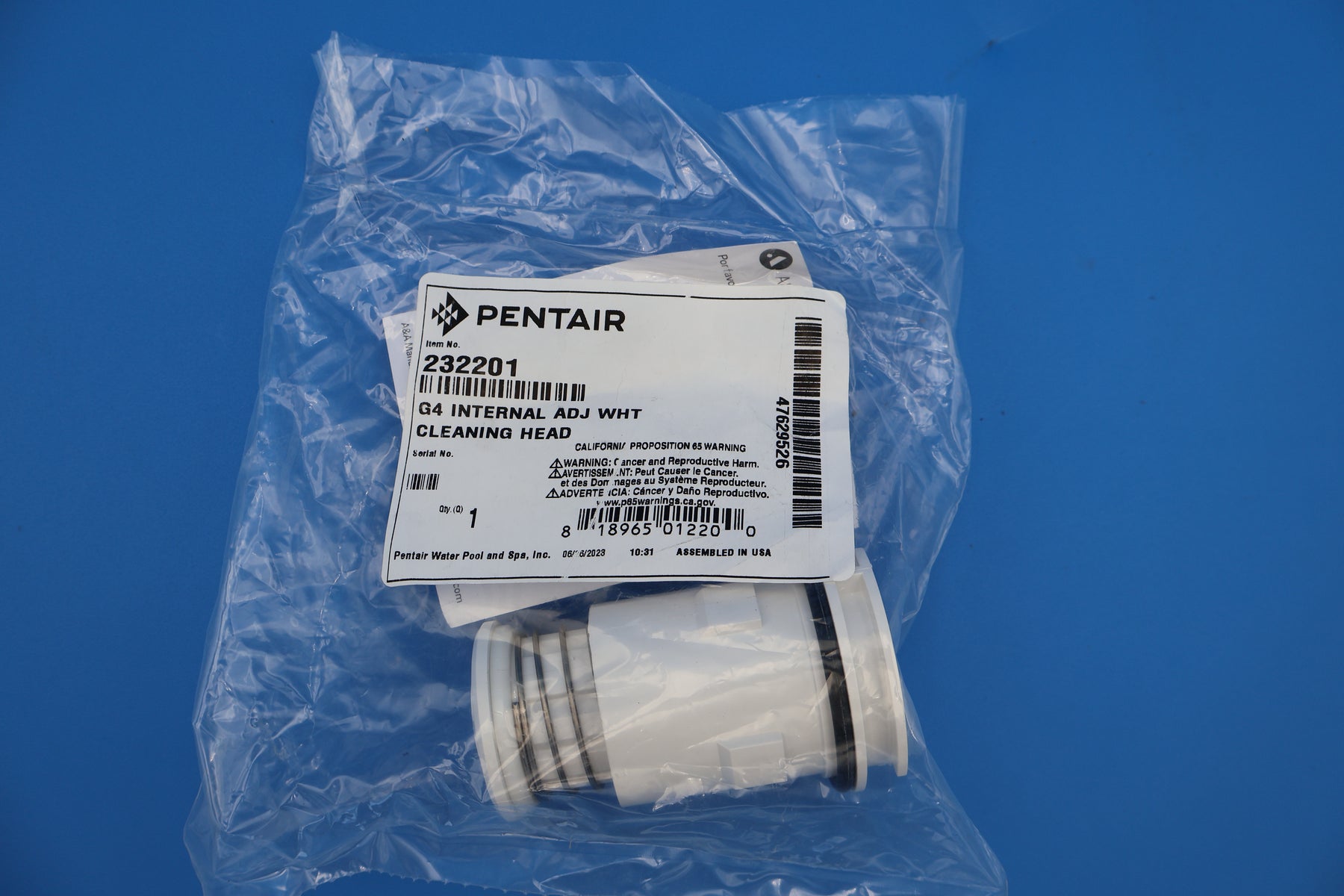 Pentair In-Floor (A&A) Gamma Series 4 Adjustable Flow Pop-Up Head, White 232201 565642