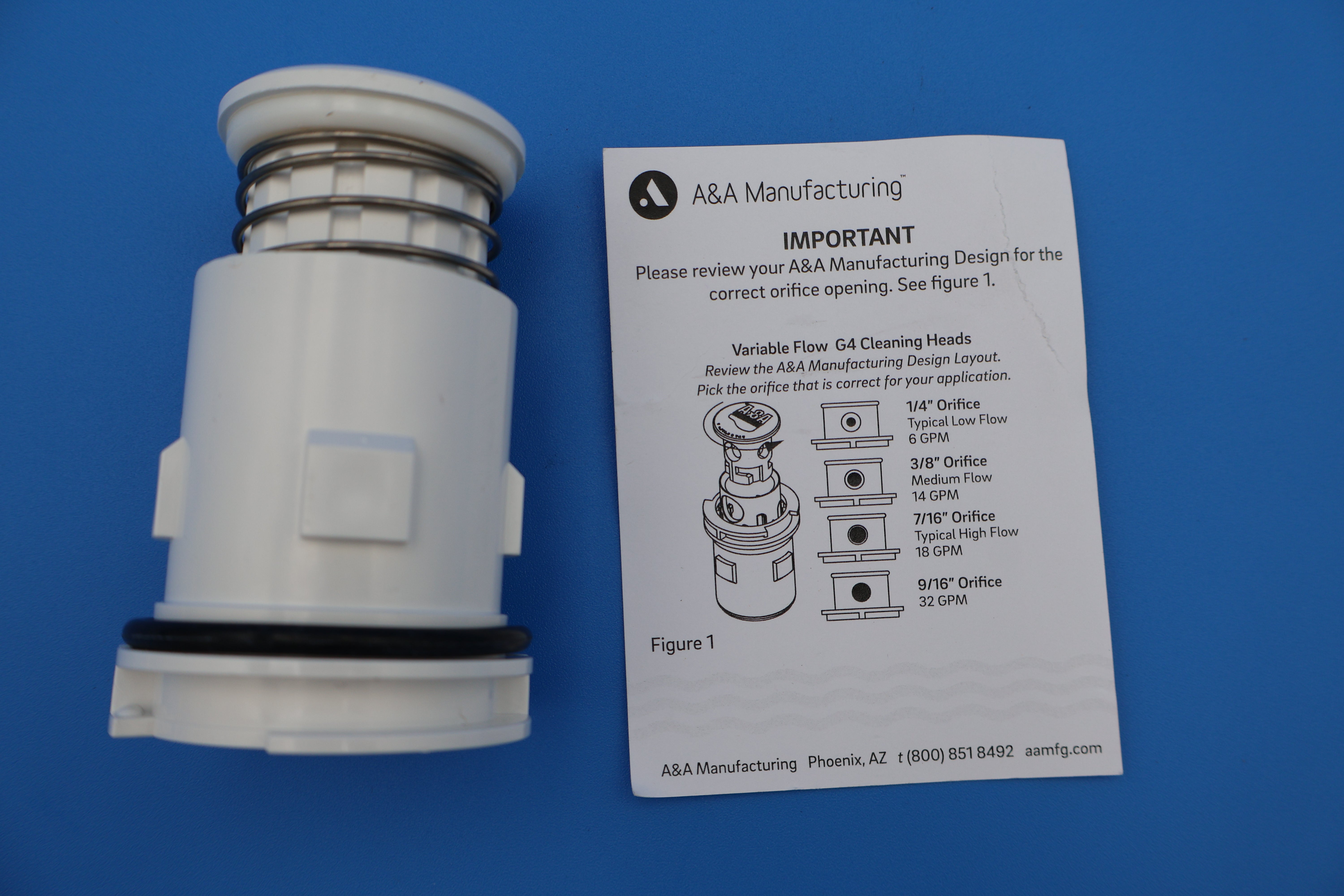 Pentair In-Floor (A&A) Gamma Series 4 Adjustable Flow Pop-Up Head, White 232201 565642