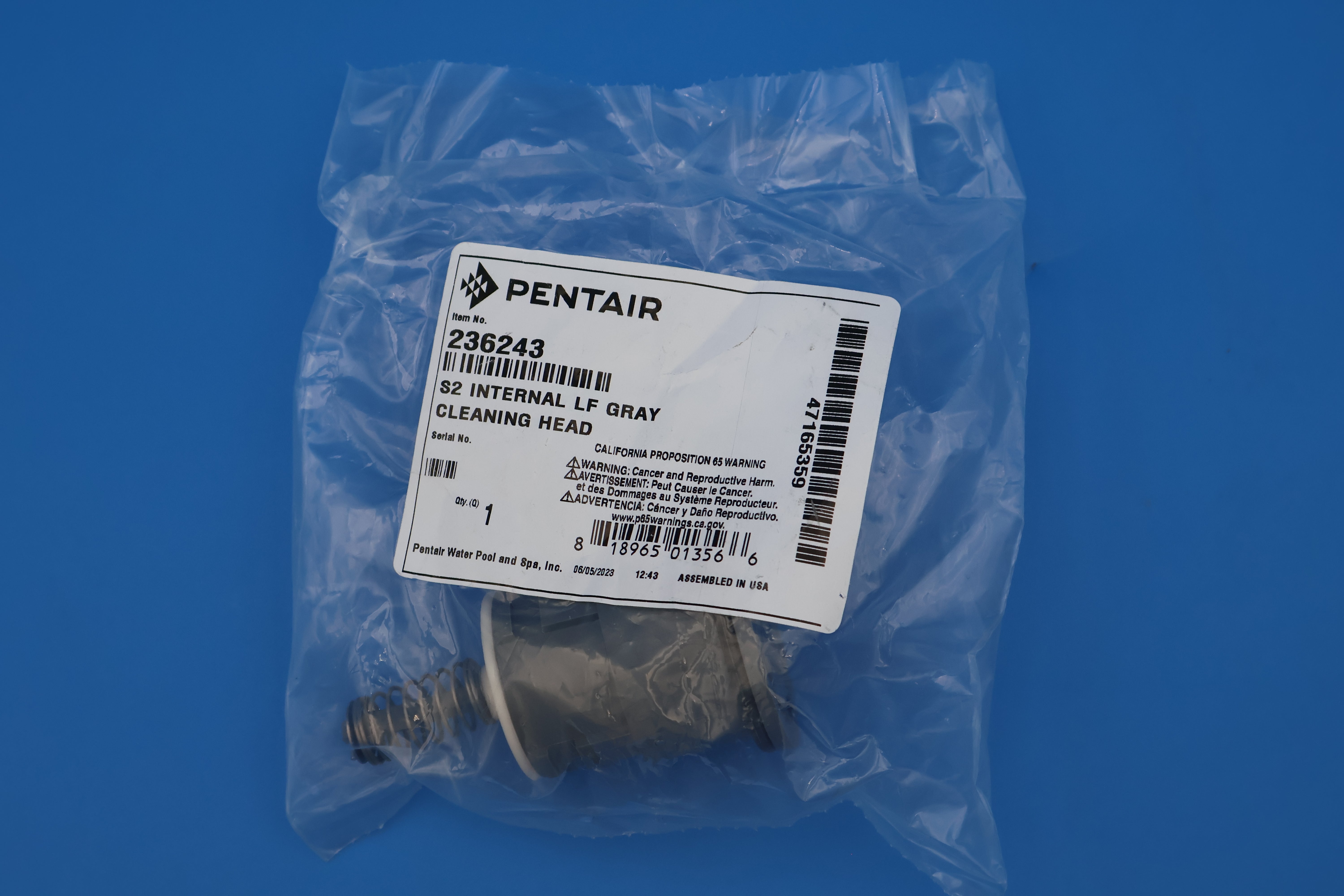 Pentair In-Floor (A&A) Style 2 Low Flow Pop-Up Head, Dark Gray 236243 521826