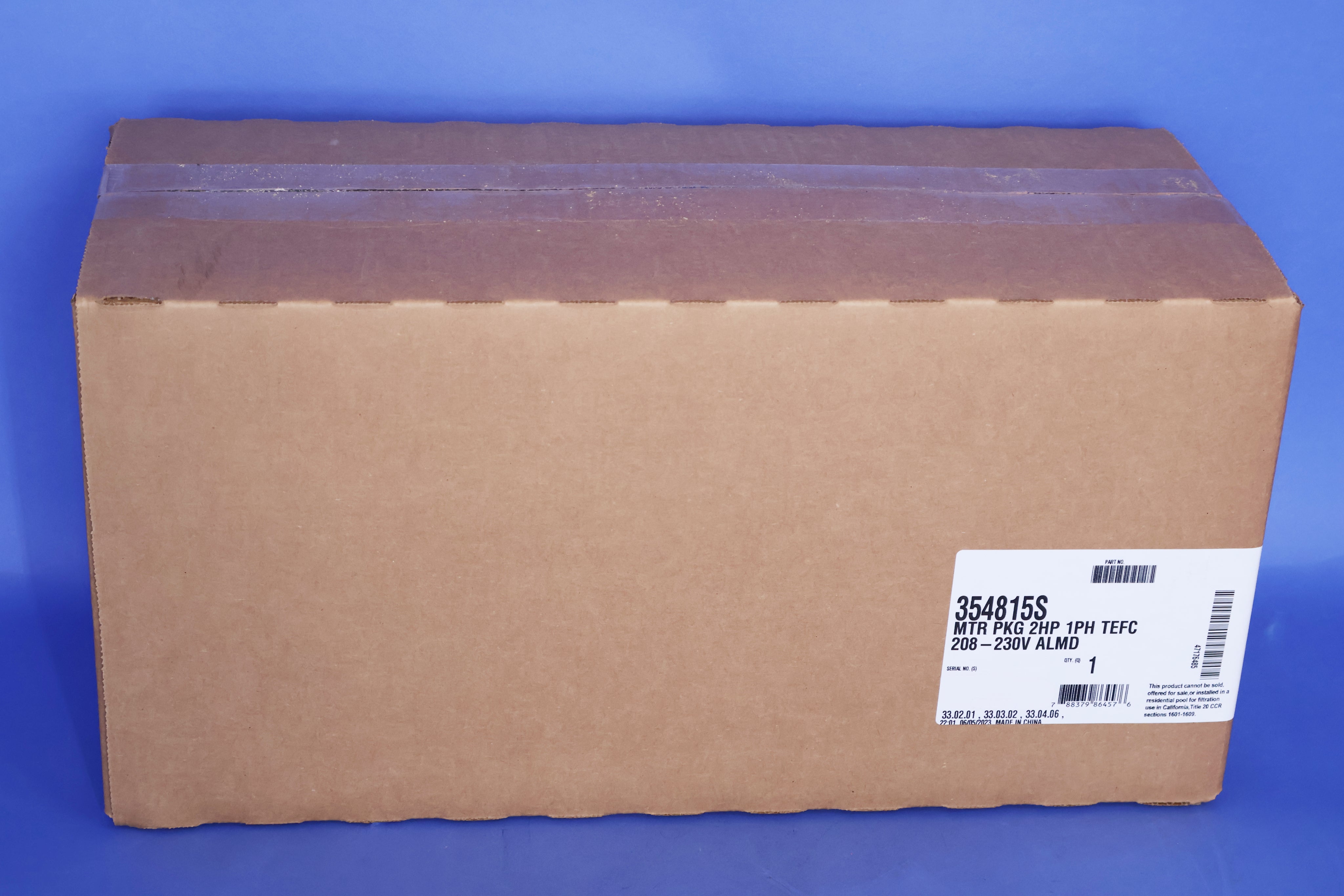 Pentair TEFC Motor 2HP 354815S