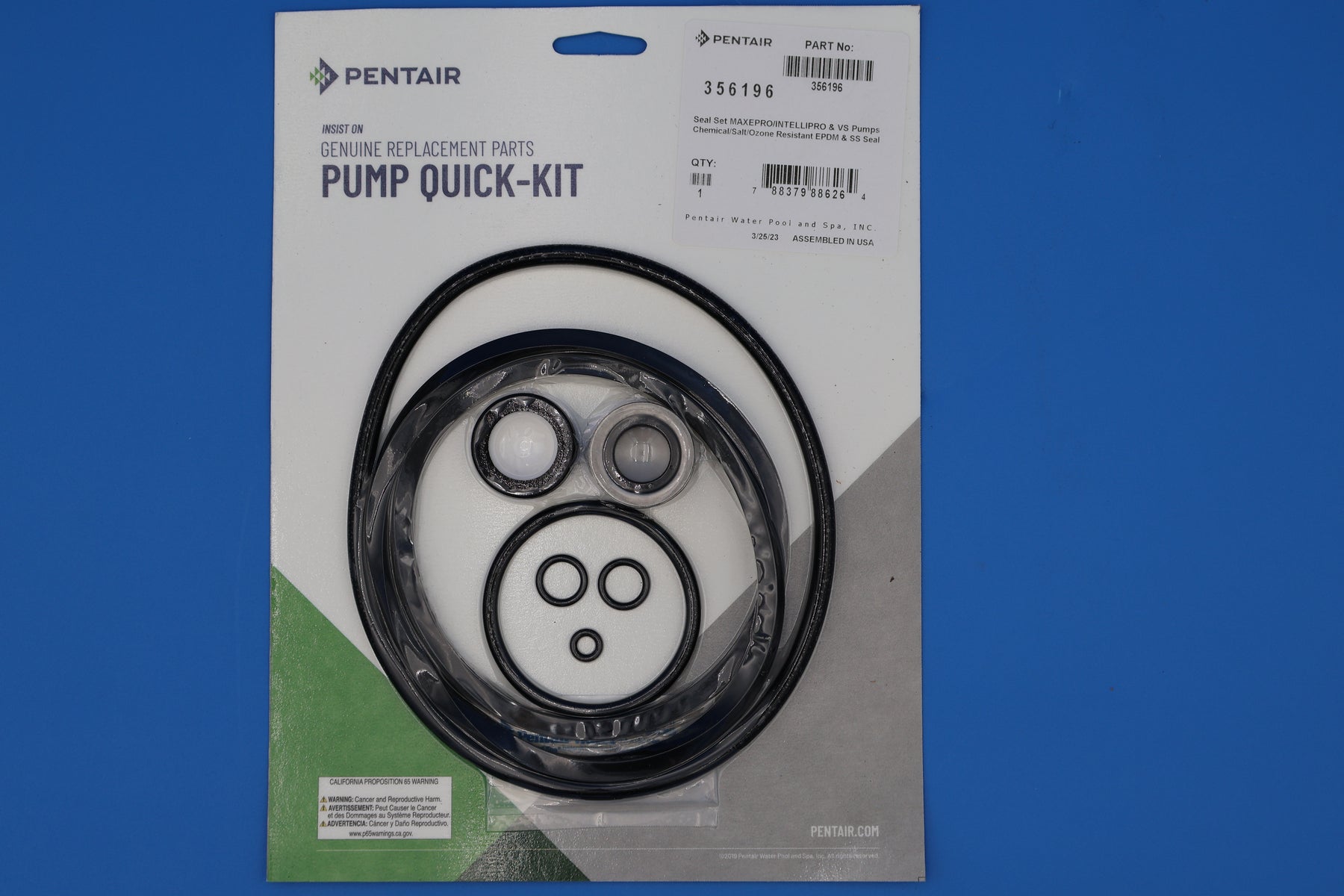 Pentair Seal Set for Max-E-Pro / IntelliPro 356196
