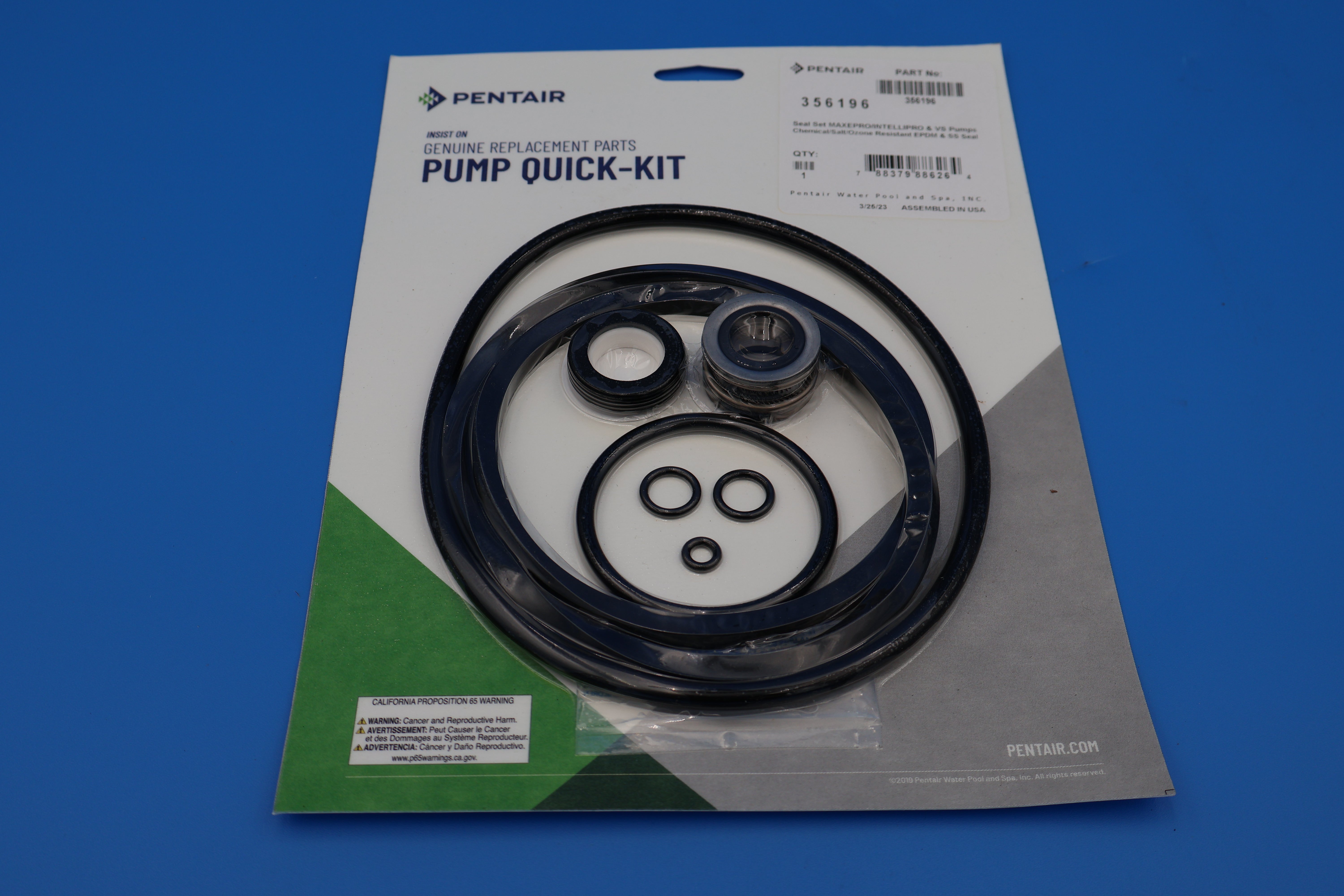 Pentair Seal Set for Max-E-Pro / IntelliPro 356196