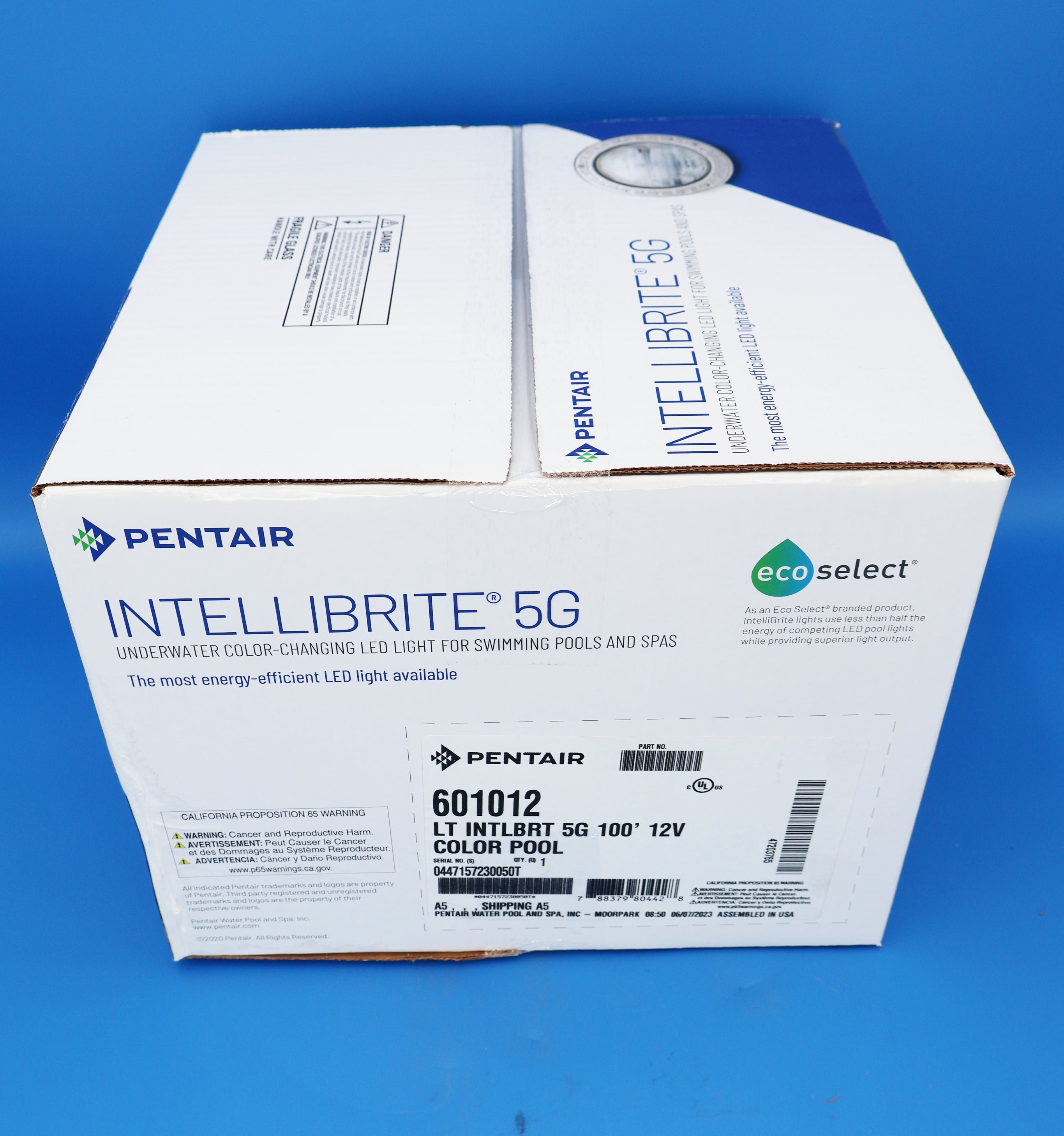 Pentair Intellibrite 5G Color Pool LED Light, 12 Volt, 26 Watt, 100 Foot Cord 601012
