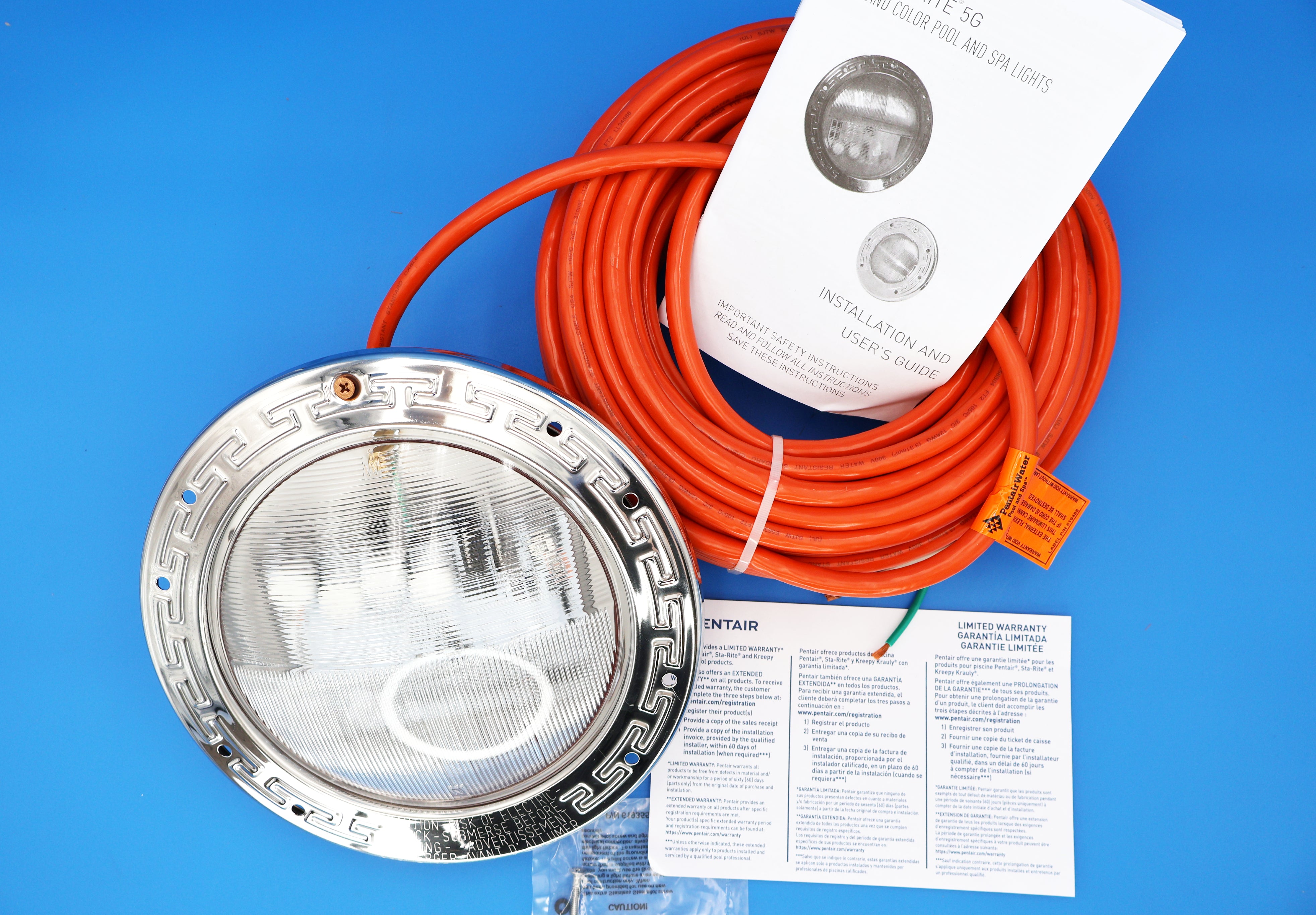 Pentair Intellibrite 5G Color Pool LED Light, 12 Volt, 26 Watt, 100 Foot Cord 601012