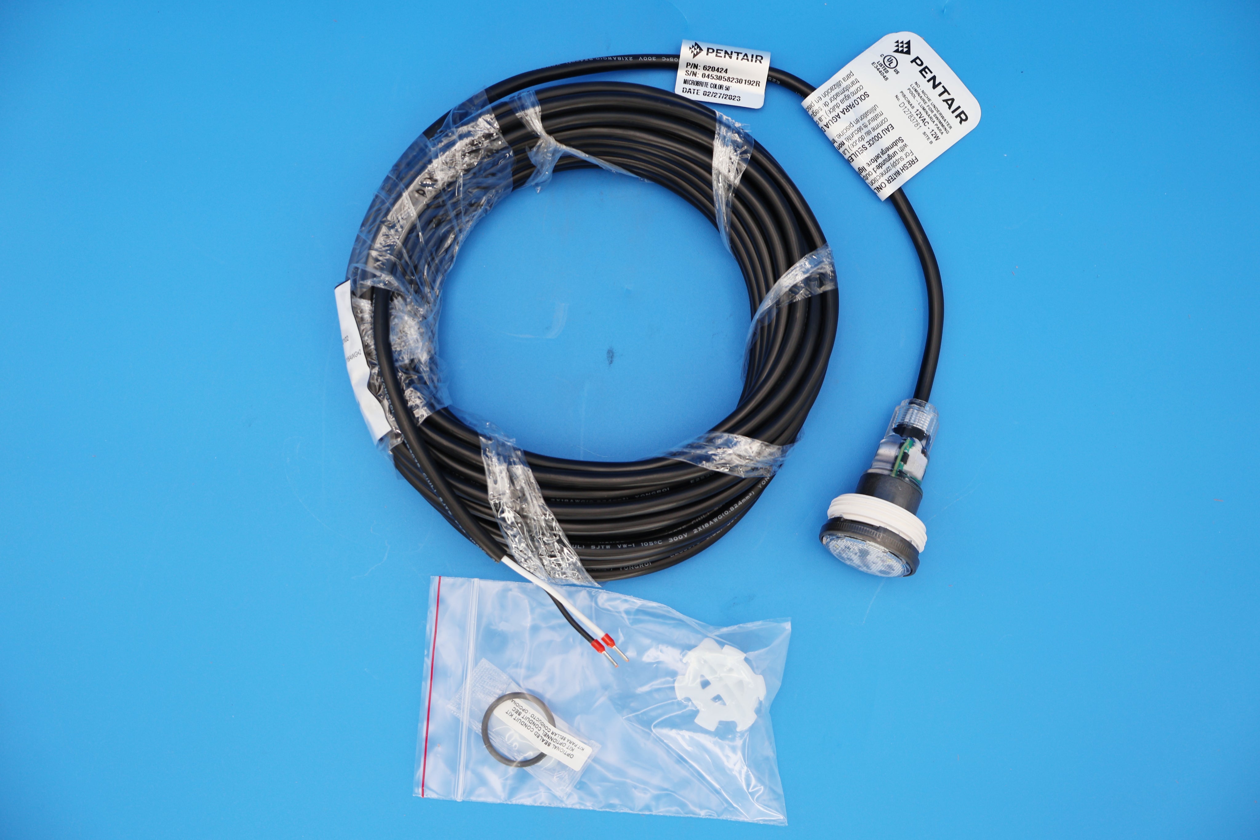 Pentair Microbrite Color LED Light with 50' Cord 12V 14W 620424