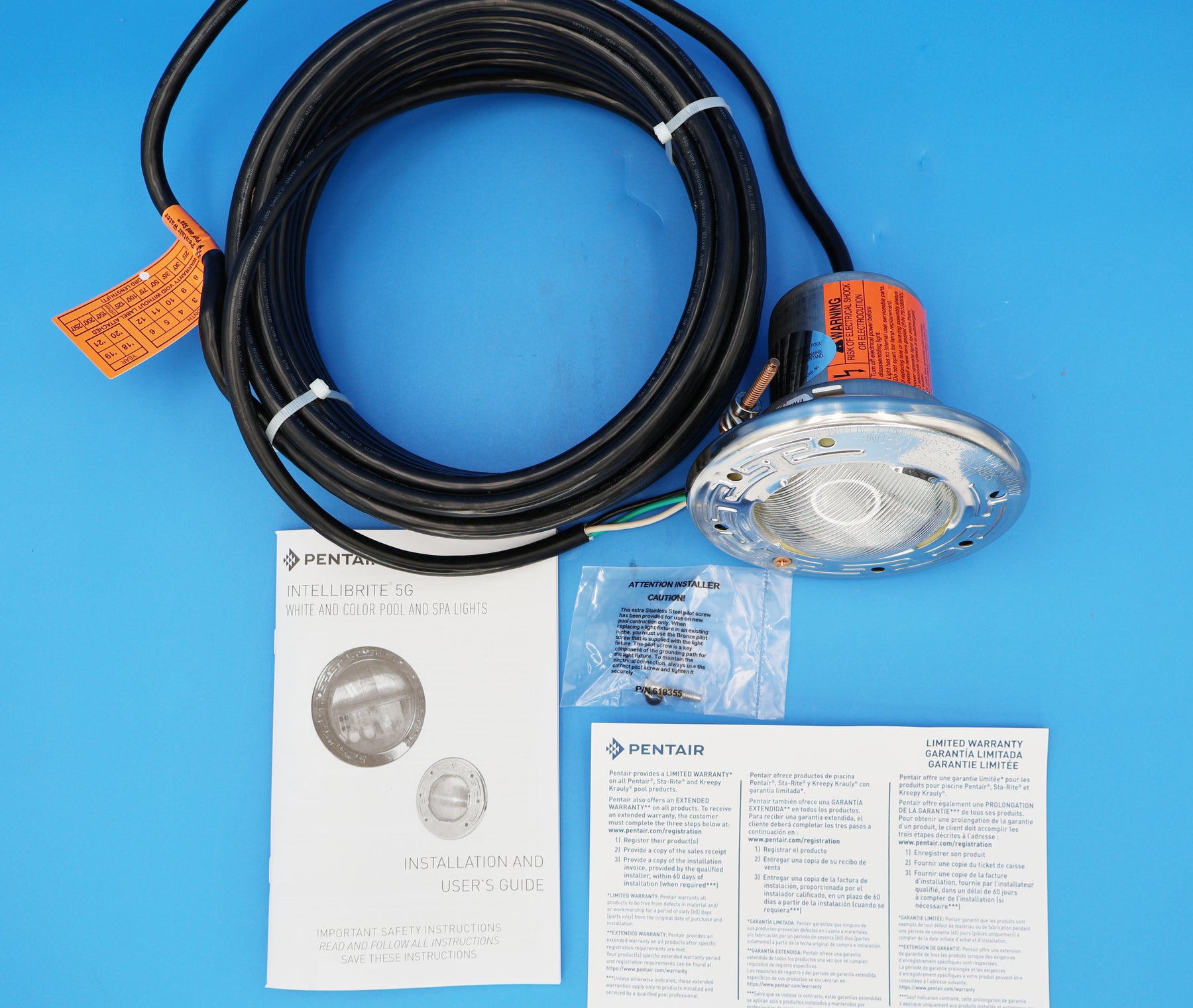 Pentair IntelliBrite 5G Color LED Spa Light 120V 18W 50' Cord 640121