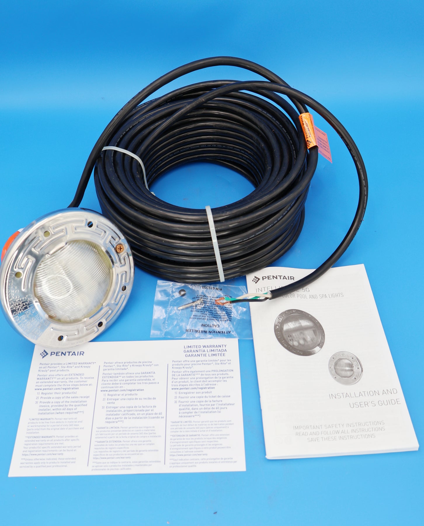 Pentair 100' White IntelliBrite 5G Underwater LED Spa Light 120V 18W 640142