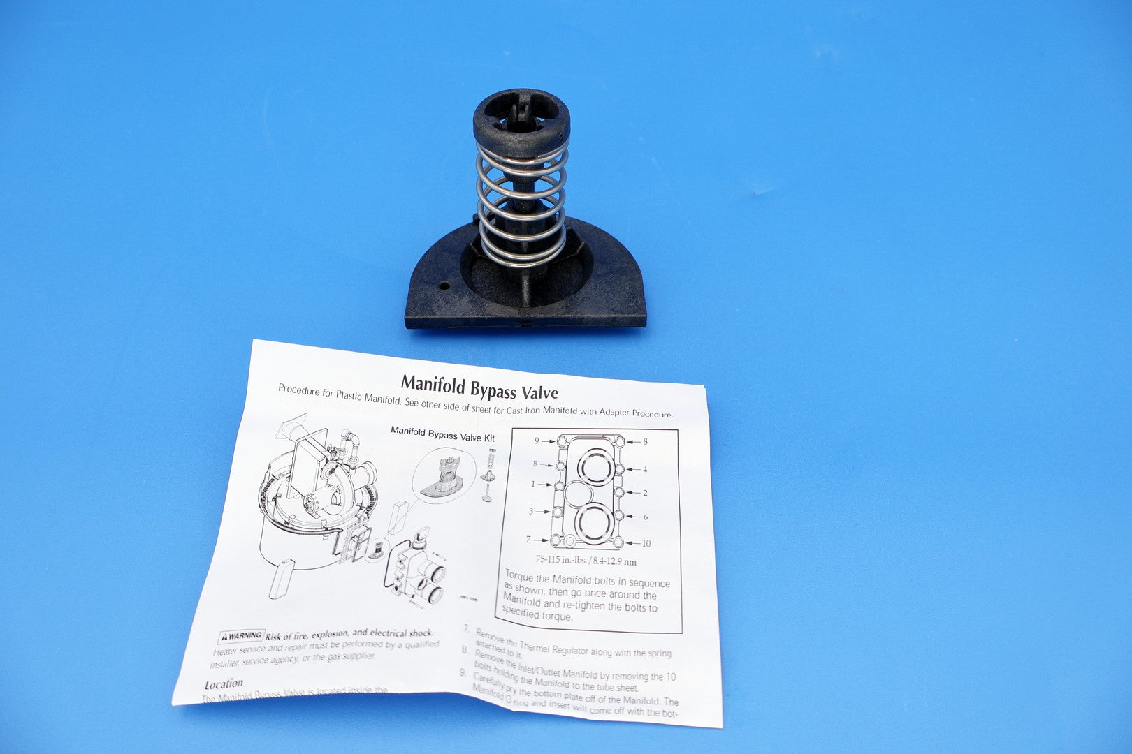 Pentair Manifold By-Pass Valve Kit for MasterTemp Heater Burner System 77707-0001