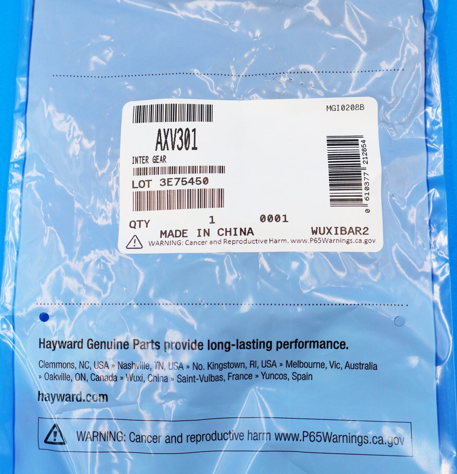 Hayward Intermediate Gear - AquaBug, Penguin, Wanda the Whale, Diver Dave, PoolVac Series, Navigator Models, and Hayward Blu AXV301