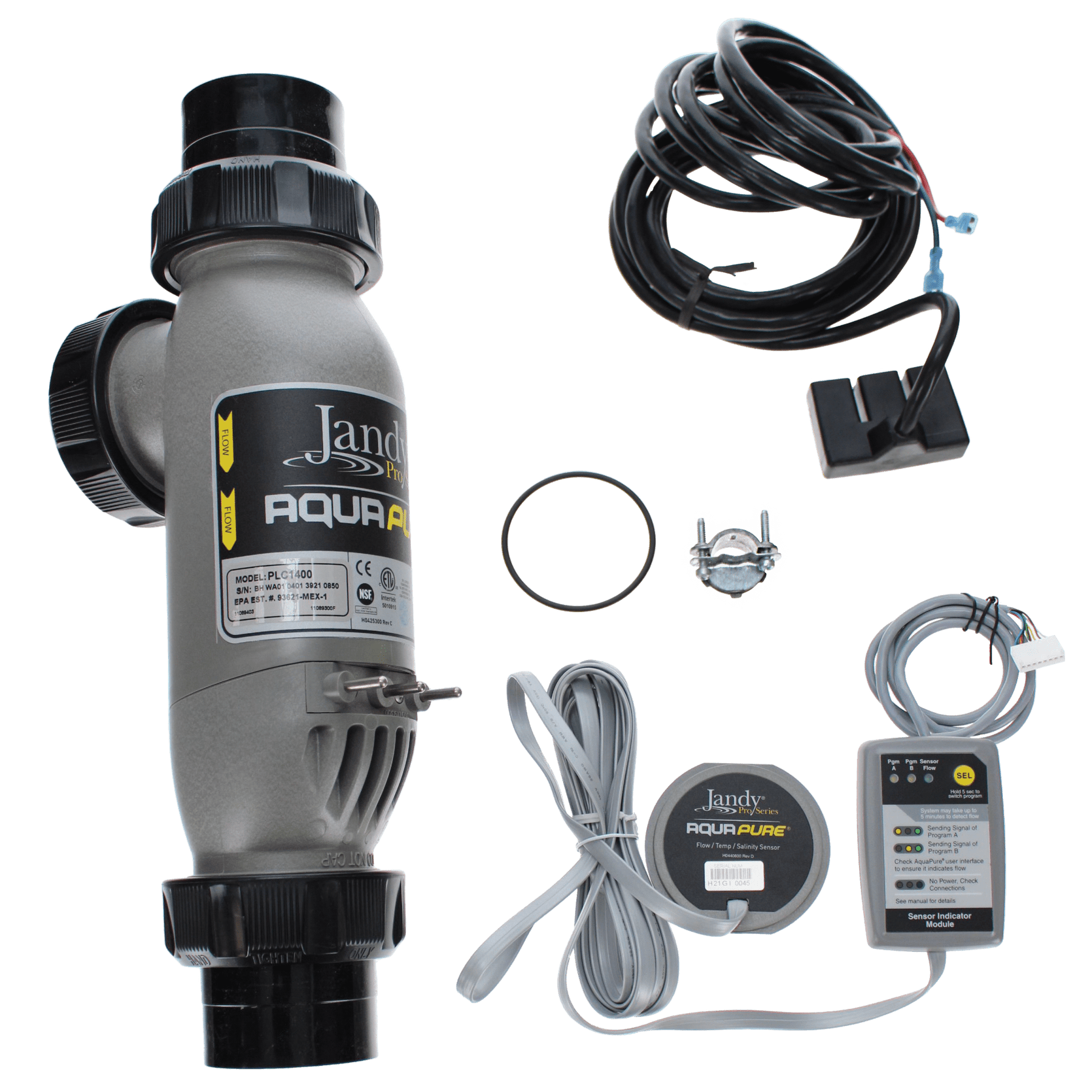 Jandy AquaPure Salt Chlorinator PureLink Cell Kit, 14 Blade, 40,000 gallons 120/240 VAC, 50/60 Hz, 1.25 - 2.5 AMPS | PLC1400 - Jandy - img - 1