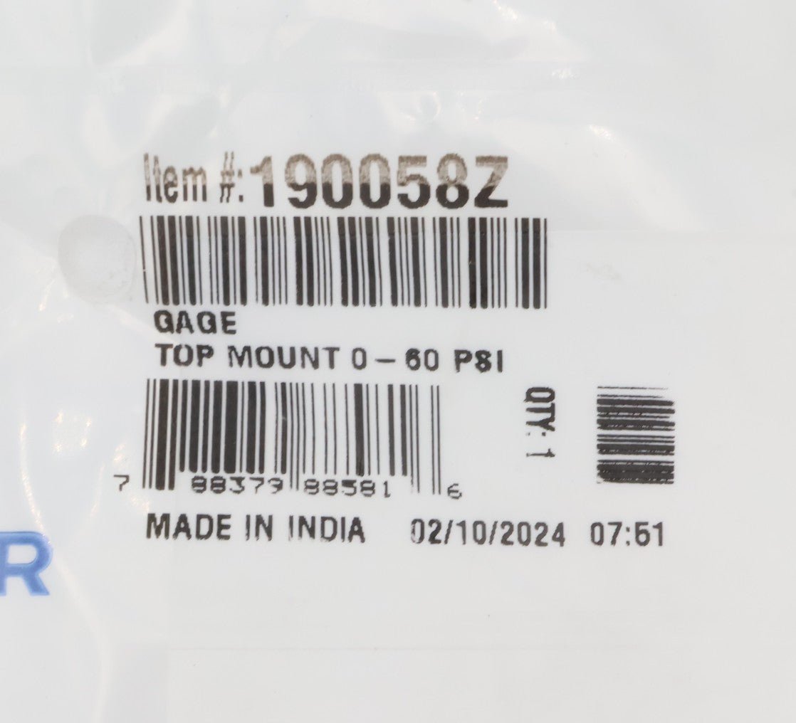 Pentair 1/4" 0 - 60 PSI Top Mount Pressure Gage w/ Indicator 190058Z - Pool Filter Parts - img - 4