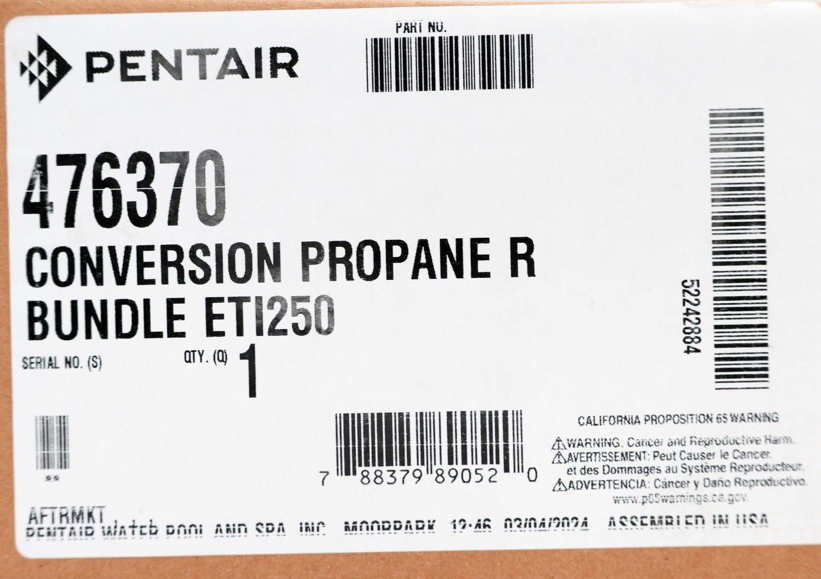 Pentair ETi 250 Propane Conversion Kit 476370 - Heater Parts - img-5