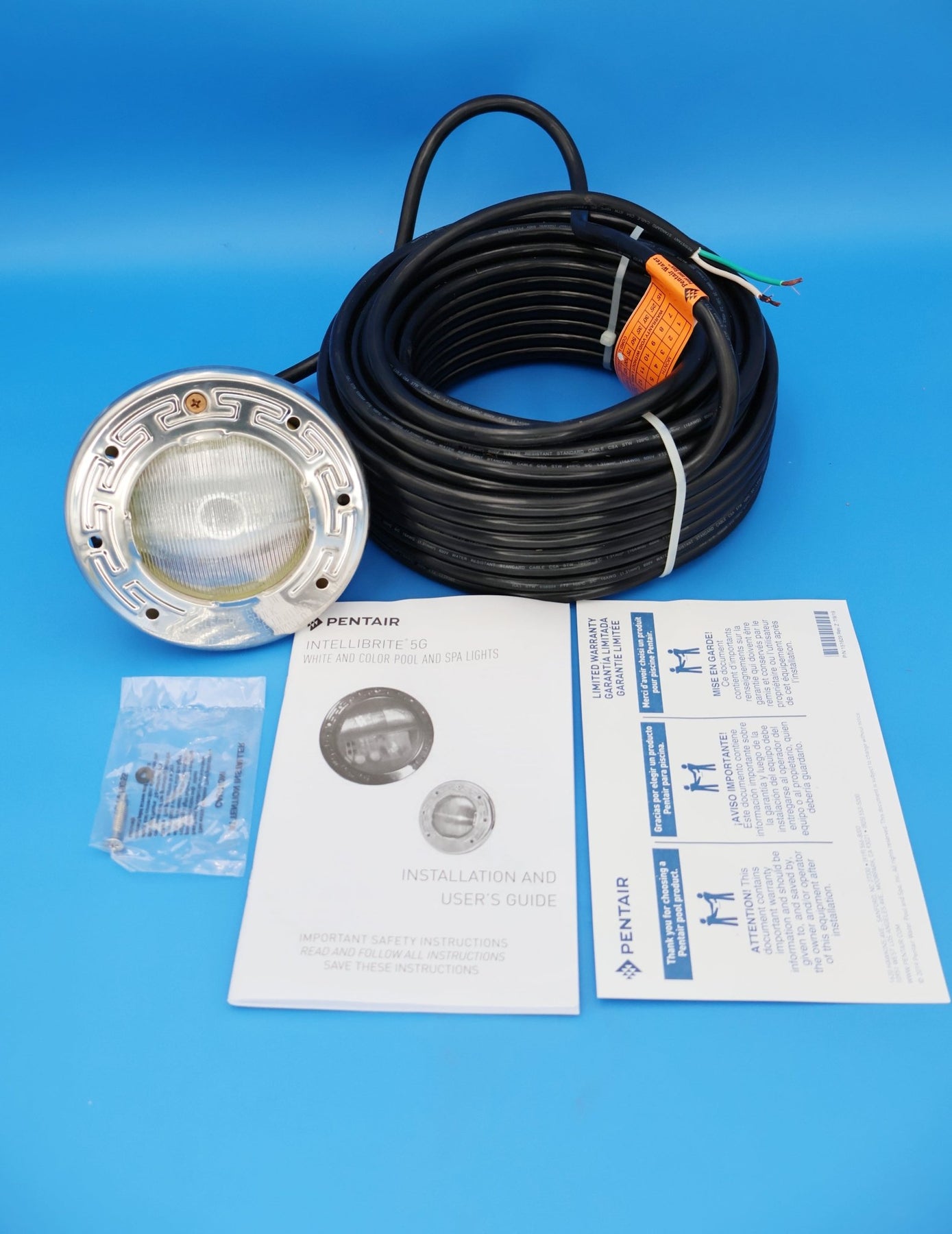 Pentair IntelliBrite 5G Color LED Spa Light 120V 18W 100' Cord 640122 - Pool Lights - img - 1