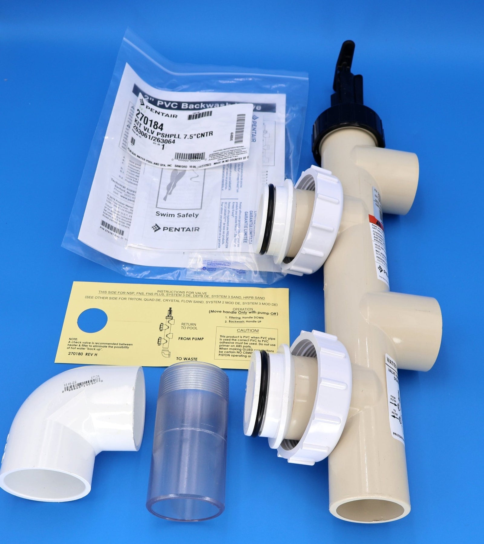 Pentair PVC Slide Valve For D.E. and Sand Filters 263064 - Pool Filter Parts - img - 1