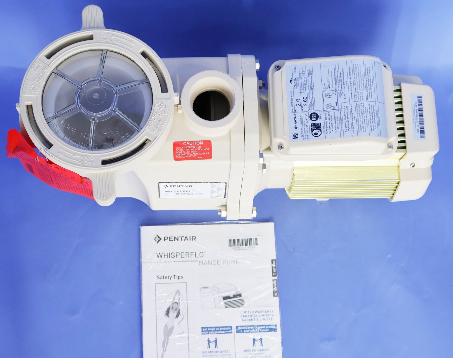 Pentair WhisperFlo 1 - Speed High - Performance Pump with TEFC Motor 2 HP 208 - 230V 011529 - Single Speed Pumps - img - 4