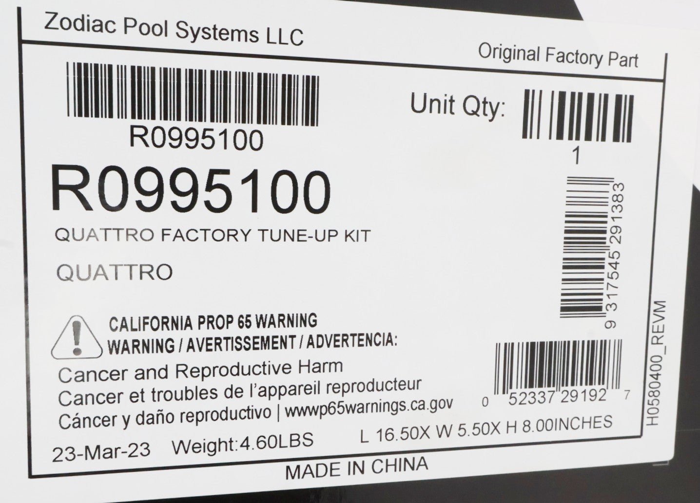 Polaris Quattro Factory Tune - Up Kit R0995100 - Cleaner Parts - img - 3