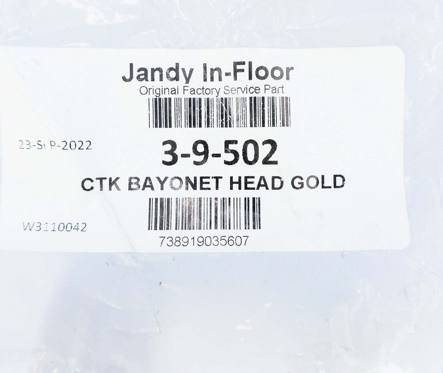 Caretaker (Jandy Zodiac In-Floor) Bayonet Style Cleaning Head Only Pebble Gold 3-9-502 - Pop-Up Heads - img-8