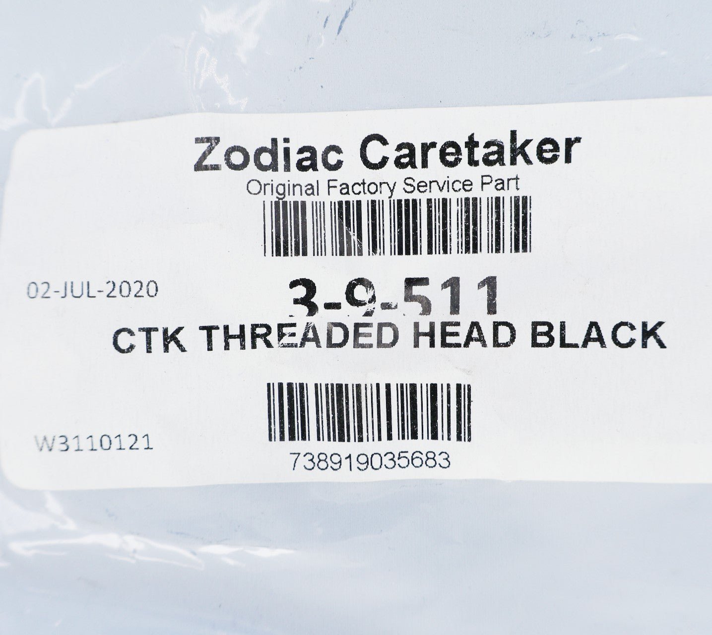 Caretaker (Jandy Zodiac In-Floor) Threaded Cleaning Head Jet Black 3-9-511 - Pop-Up Heads - img-8