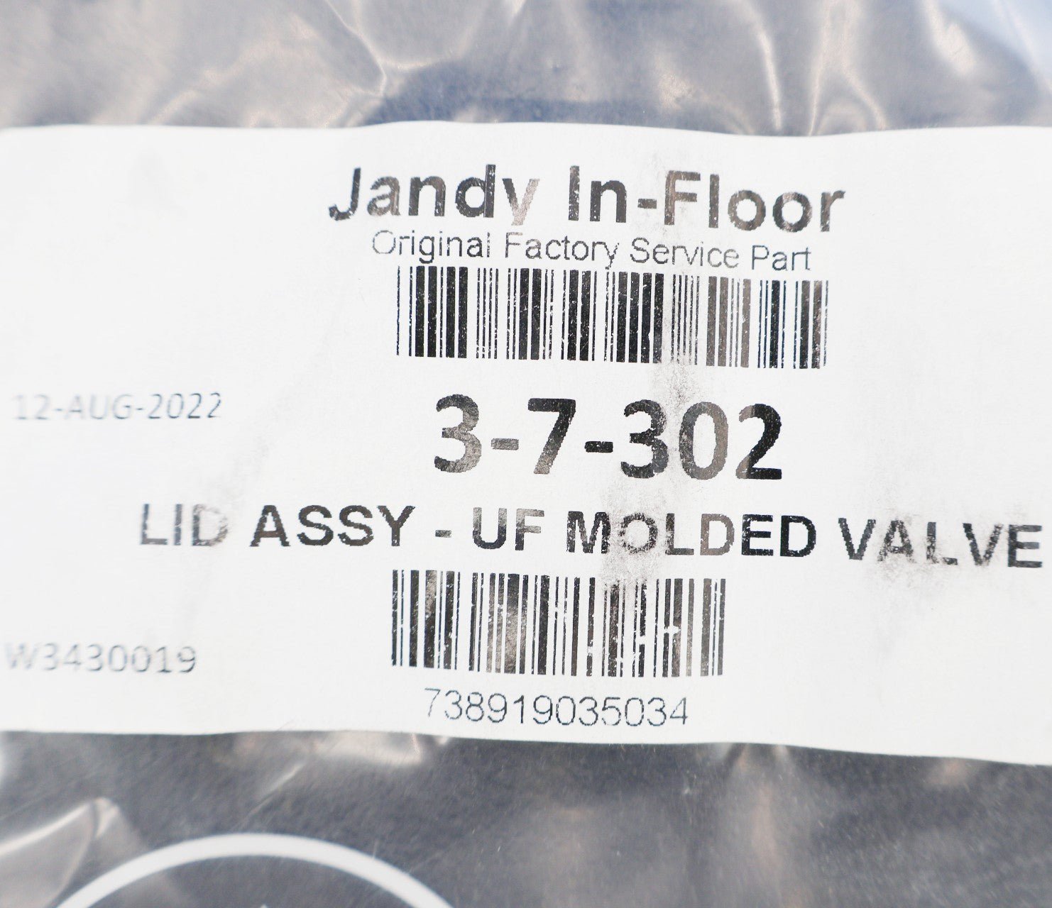 Caretaker (Jandy Zodiac In-Floor) Ultraflex 2 Valve Lid 3-7-302 - In Floor Cleaning System Valve Parts - img-5
