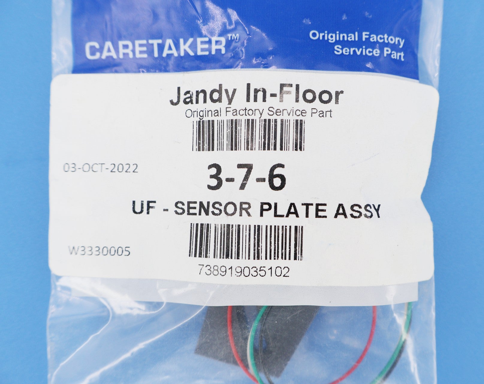 Caretaker (Jandy Zodiac In-Floor) Ultraflex Sensor Plate Assembly 3-7-6 - In Floor Cleaning System Valve Parts - img-6