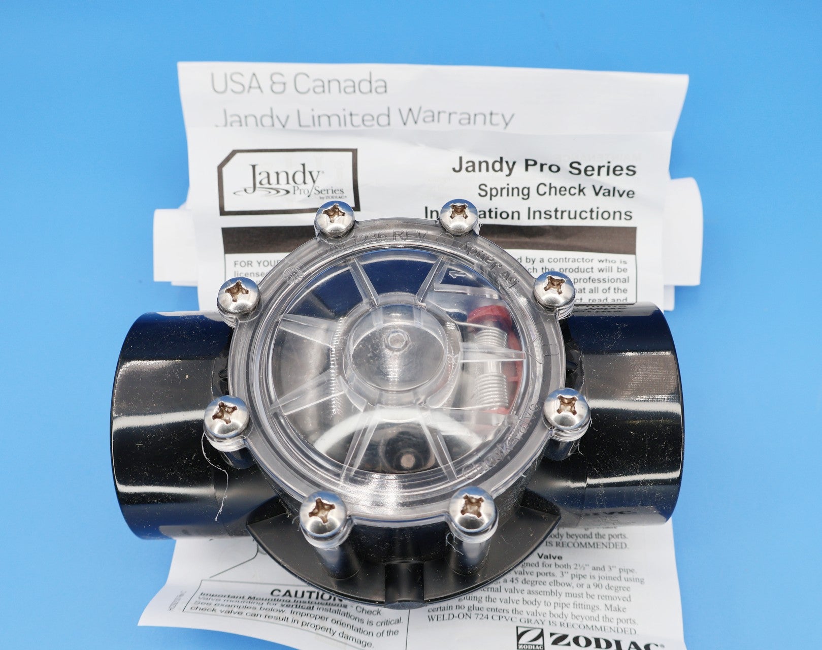 Jandy 2" - 2.5" 180 Degree Check Valve 7305 - Plumbing Valves - img-1