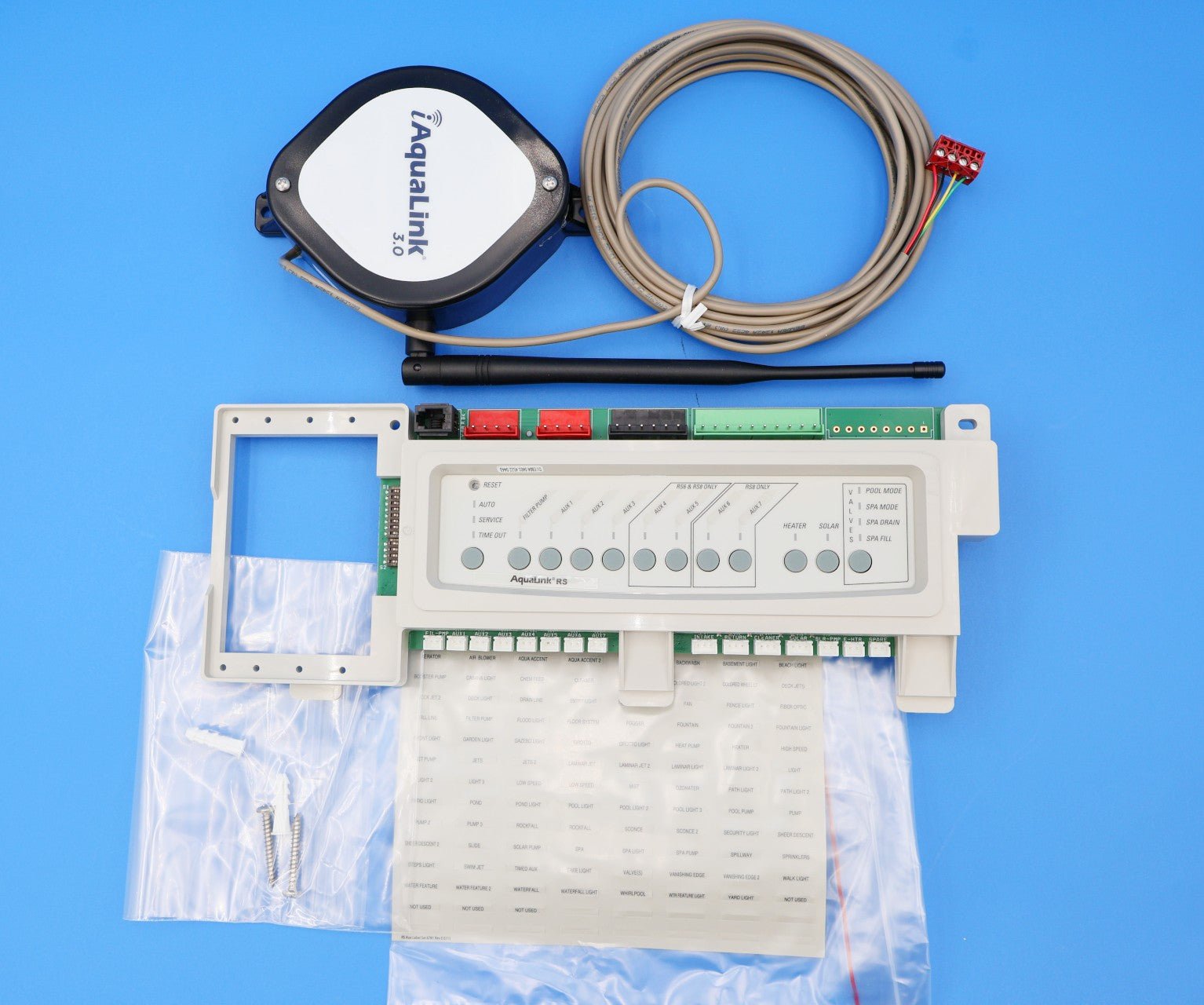 Jandy AquaLink 3.0 Upgrade Kit with RS-PS8 PCB, Bezel, CPU IQ30-RS - Pool Automation - img-1
