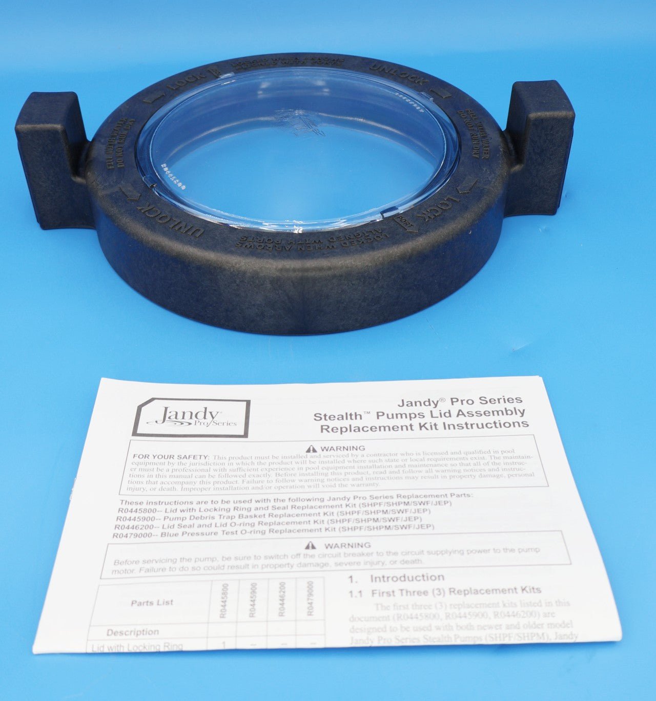 Jandy ePump Lid & Locking Ring w/ O-Ring R0445800 - Pool Pump Parts - img-1