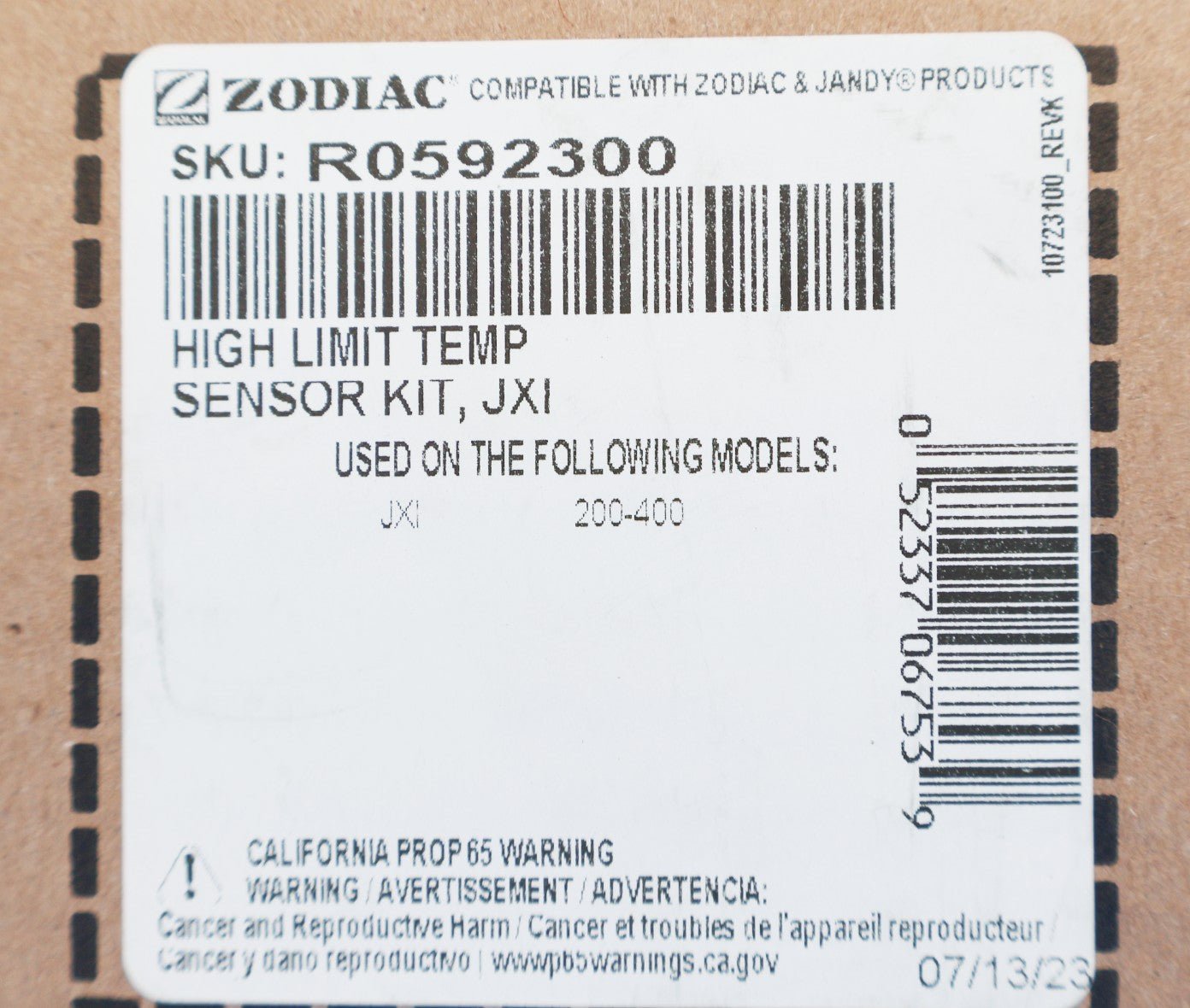 Jandy JXi 200/260/400 High Limit Temperature Sensor R0592300 - Heater Parts - img-7
