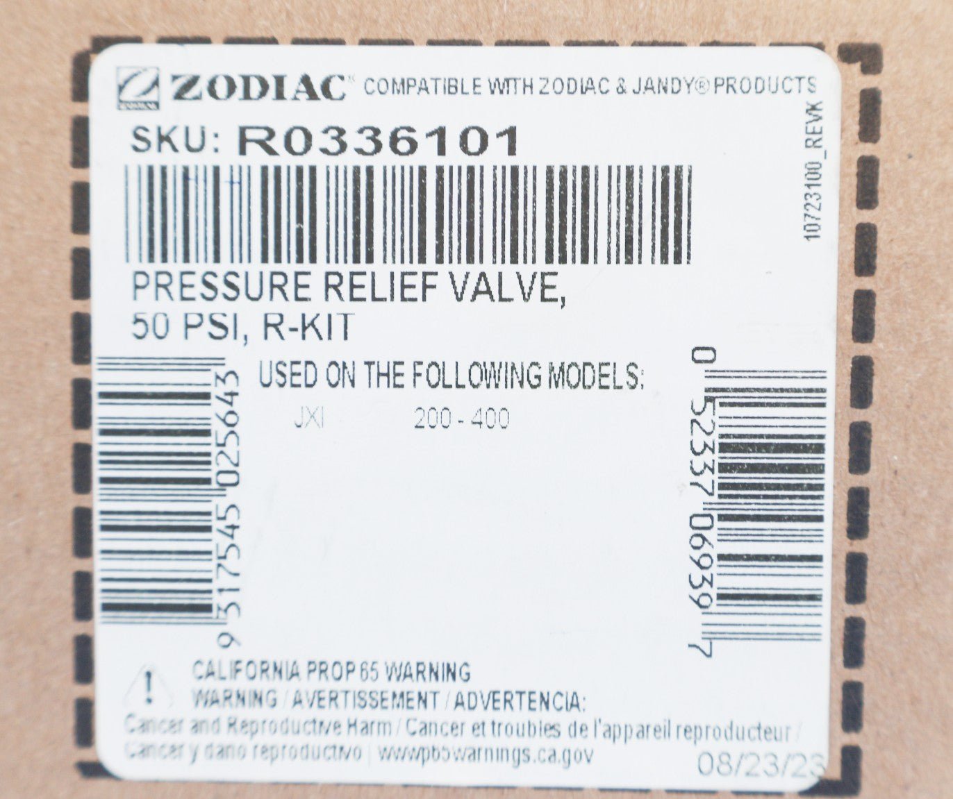 Jandy JXi 200/260/400 Pressure Relief Valve Kit R0336101 - Heater Parts - img-5