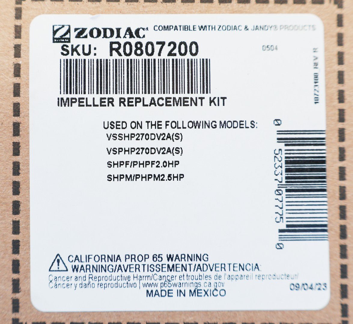 Jandy VS PlusHP 2.7HP Impeller, Screw, & O-Ring R0807200 - Pool Pump Parts - img-7