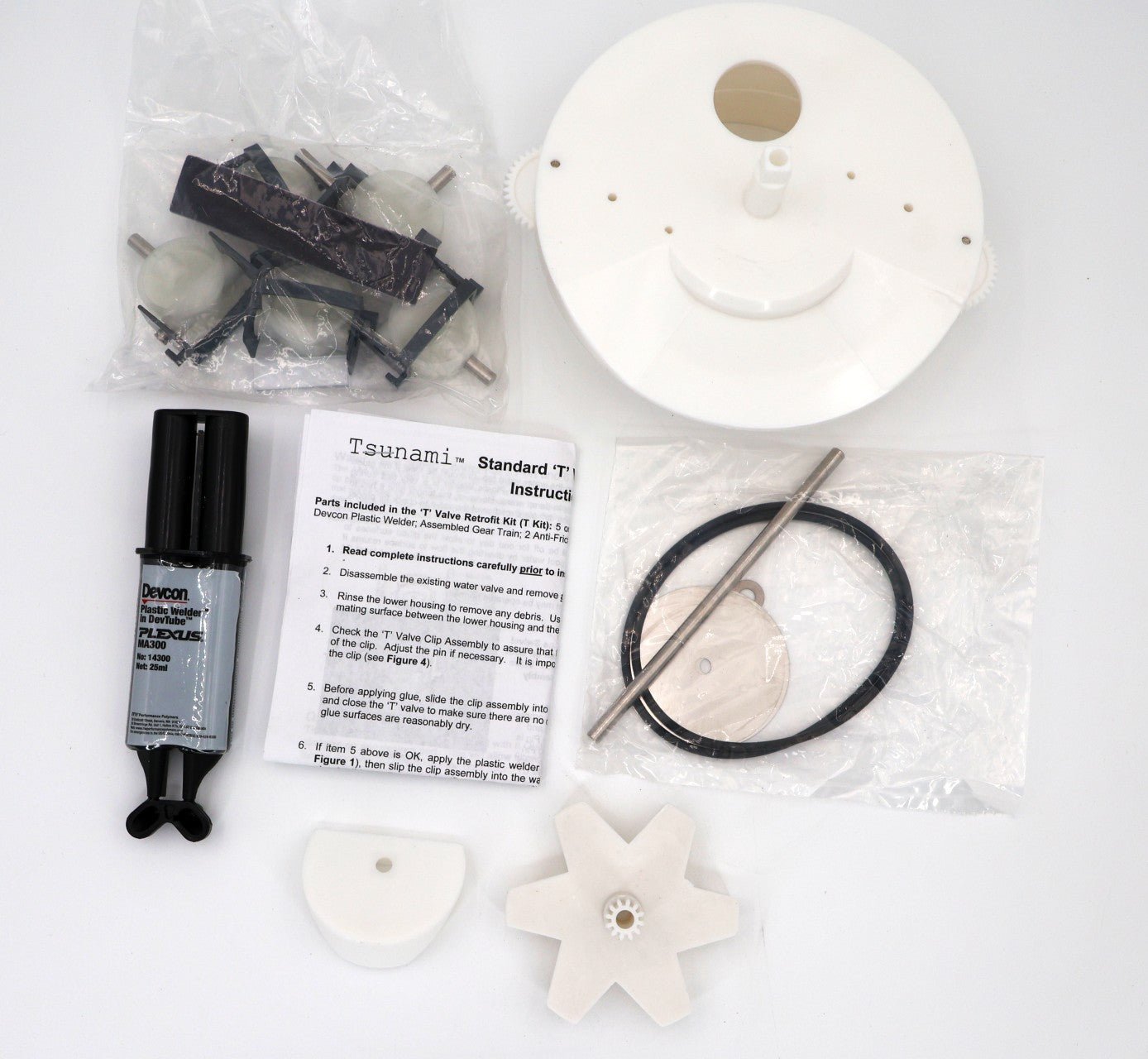 Pentair In-Floor (A&A) Top Feed Complete 5 Port T-Valve Retro-Fit Rebuild Gear Kit 230067 - img-1