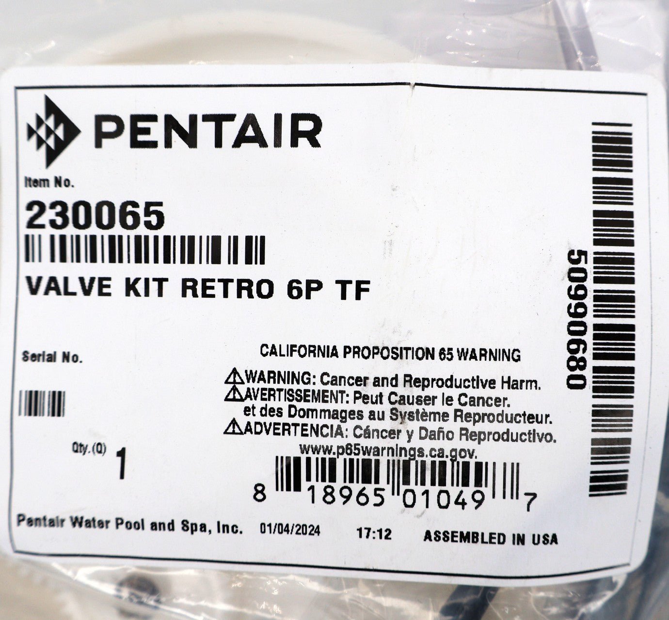 Pentair In-Floor (A&A) Top Feed Complete 6 Port T-Valve Retro-Fit Rebuild Gear Kit 230065 - img-5