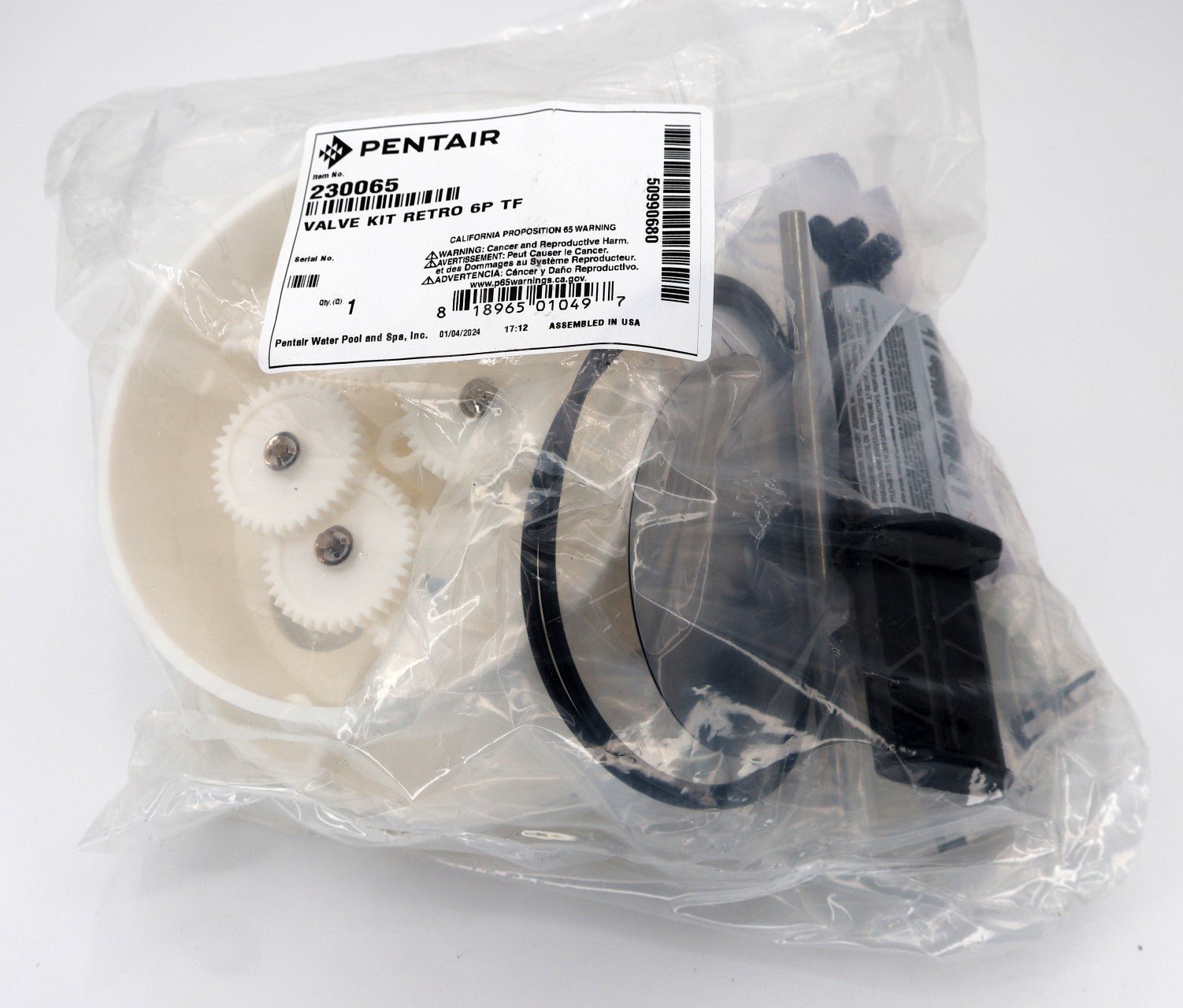 Pentair In-Floor (A&A) Top Feed Complete 6 Port T-Valve Retro-Fit Rebuild Gear Kit 230065 - img-4