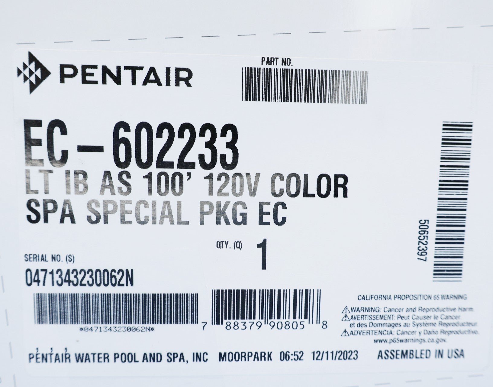 Pentair Intellibrite Architectural Series LED RGBW Pool Light 100' 120V EC-602233 - Pool Lights - img-7