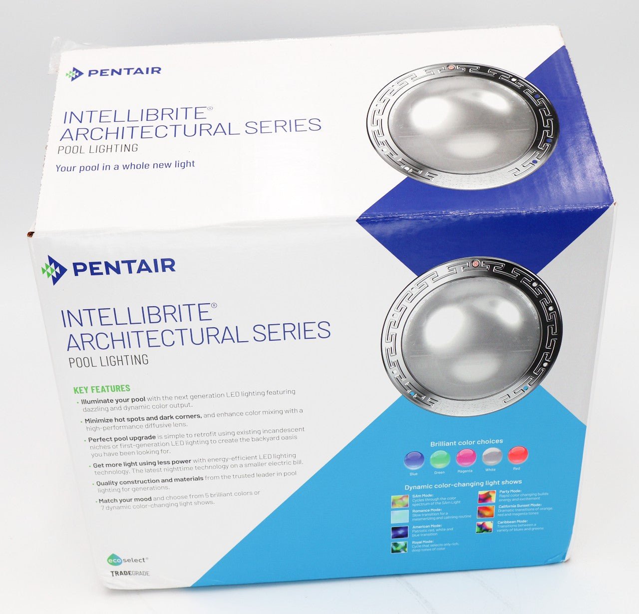 Pentair Intellibrite Architectural Series LED RGBW Pool Light 100' 12V 602153 - Pool Lights - img-6
