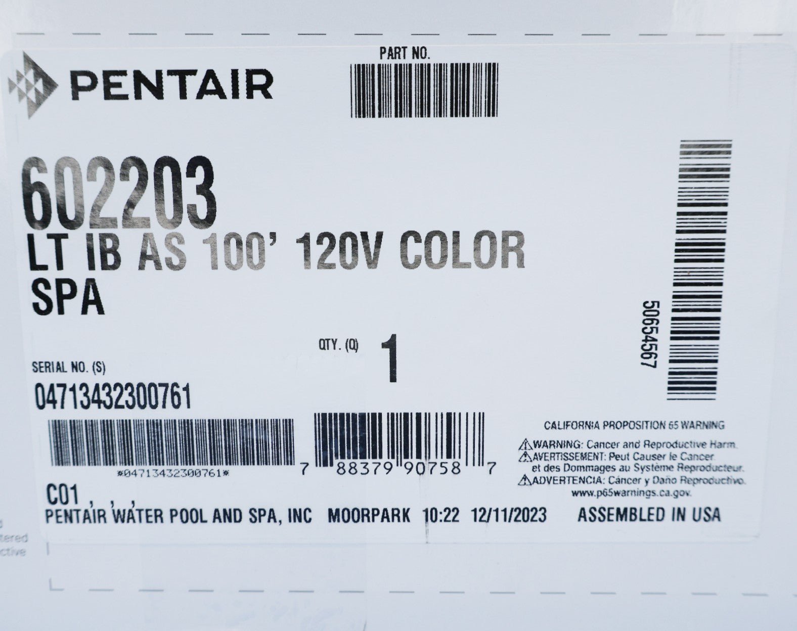 Pentair Intellibrite Architectural Series LED RGBW Spa Light 100' 120V 602203 - Pool Lights - img-7